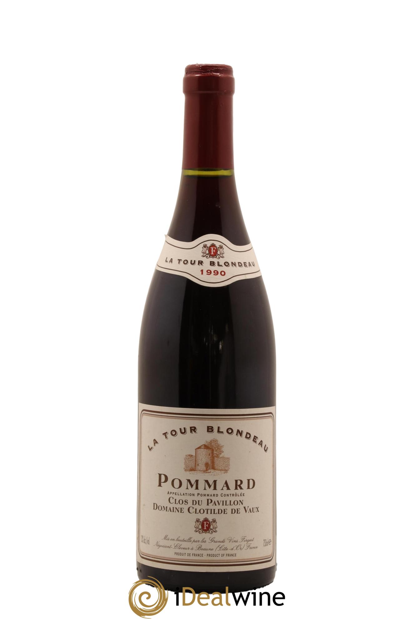 Pommard Clos du Pavillon Domaine Clothilde De Vaux La Tour Blondeau 1990 - Lot de 1 bouteille - 0