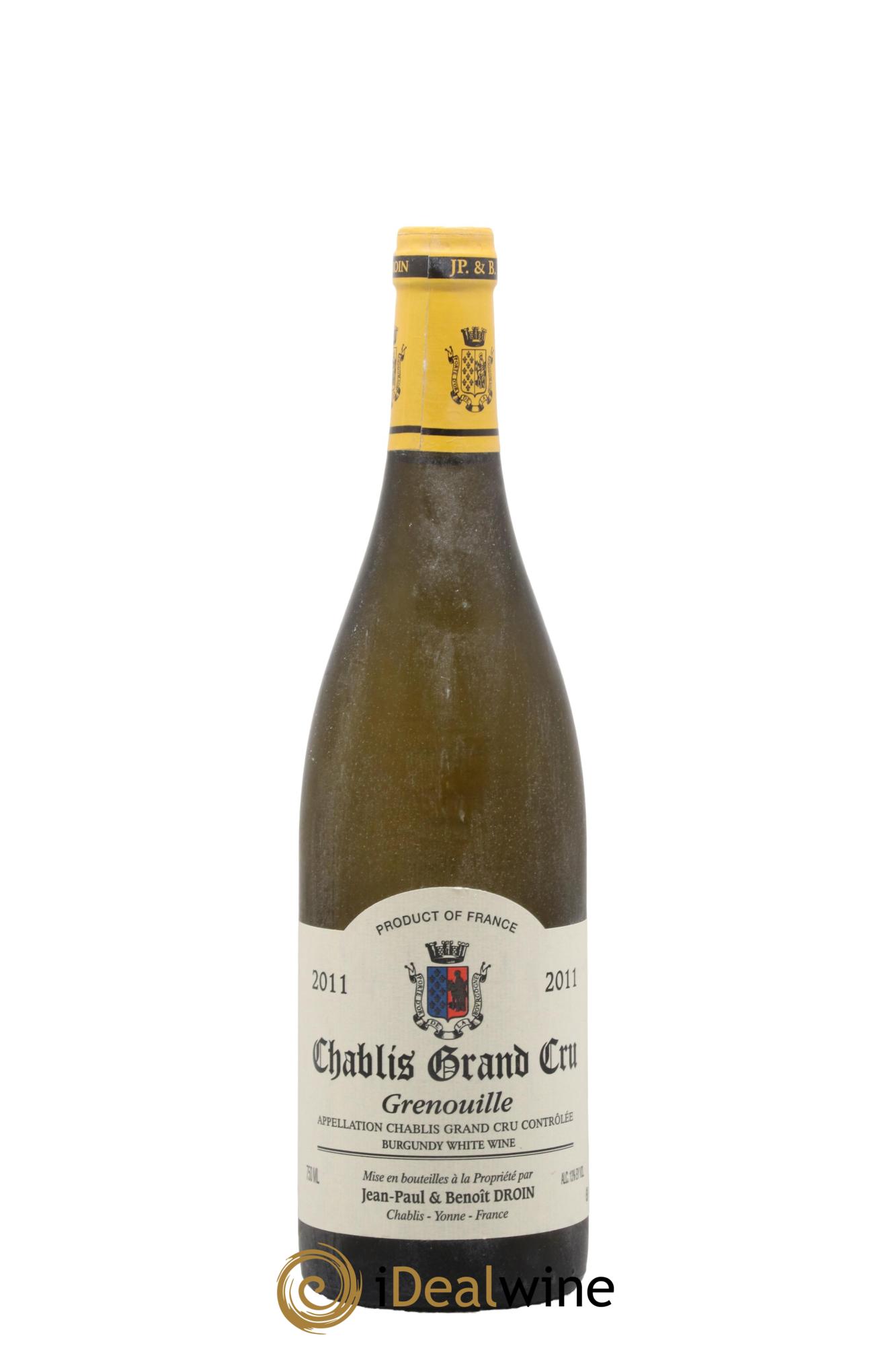 Chablis Grand Cru Grenouilles Jean-Paul & Benoît Droin (Domaine) 2011 - Lot de 1 bouteille - 0