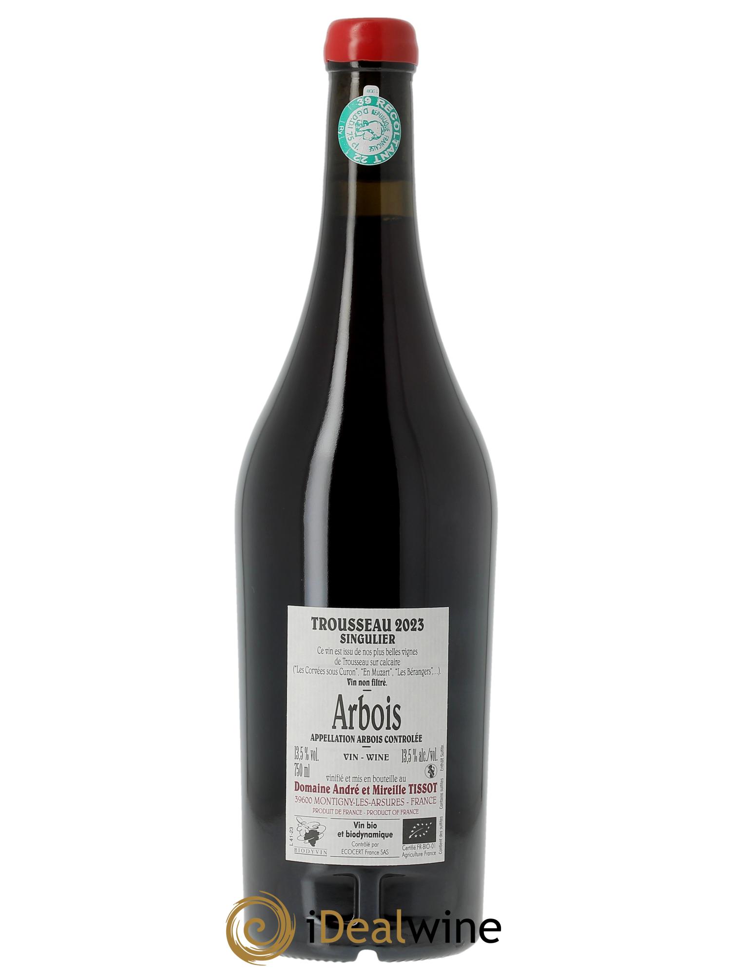 Arbois Trousseau Singulier Bénédicte et Stéphane Tissot  2023 - Lot de 1 bouteille - 1