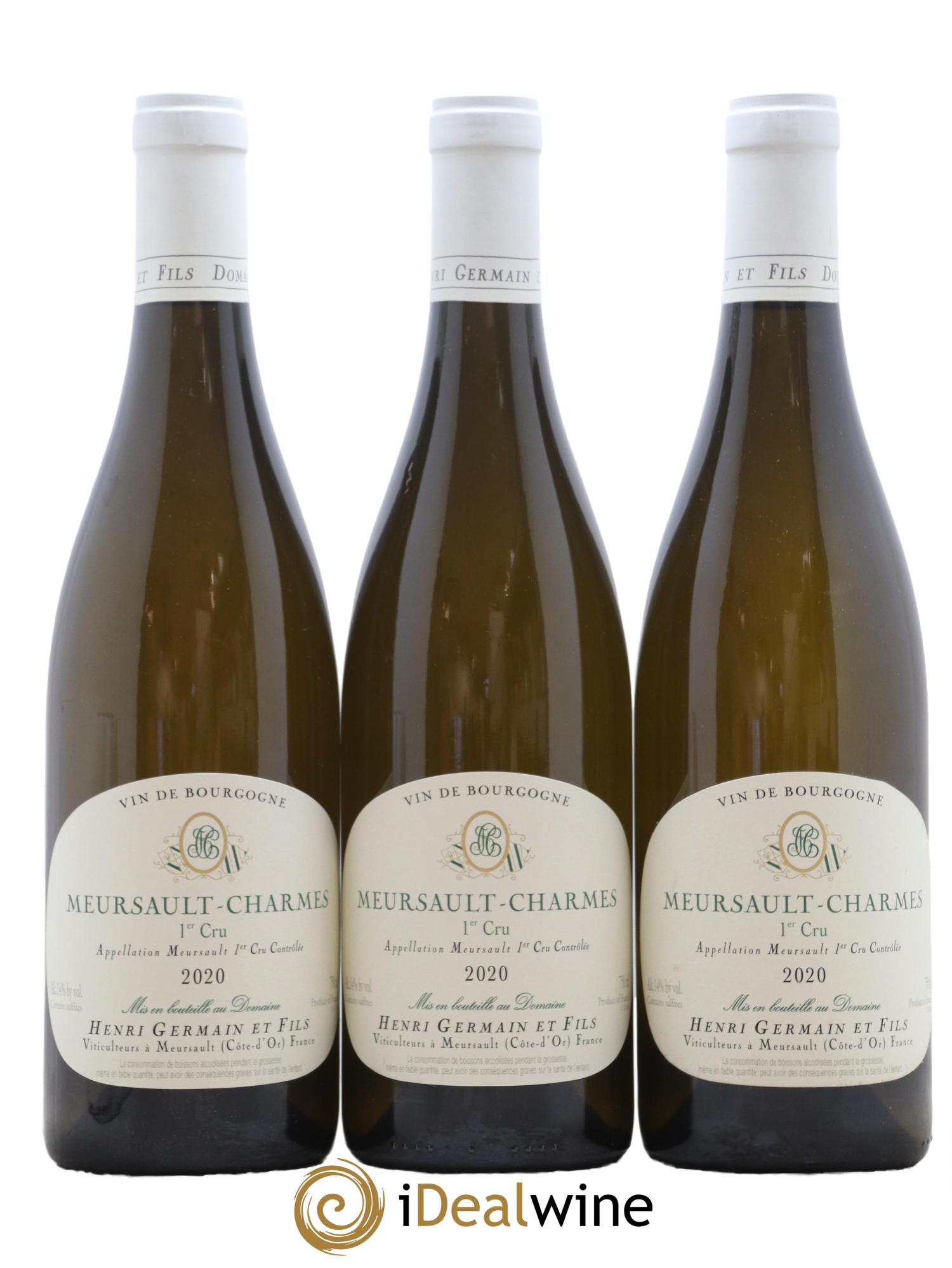 Meursault 1er Cru Charmes Henri Germain 2020 - Lot de 3 bouteilles - 0