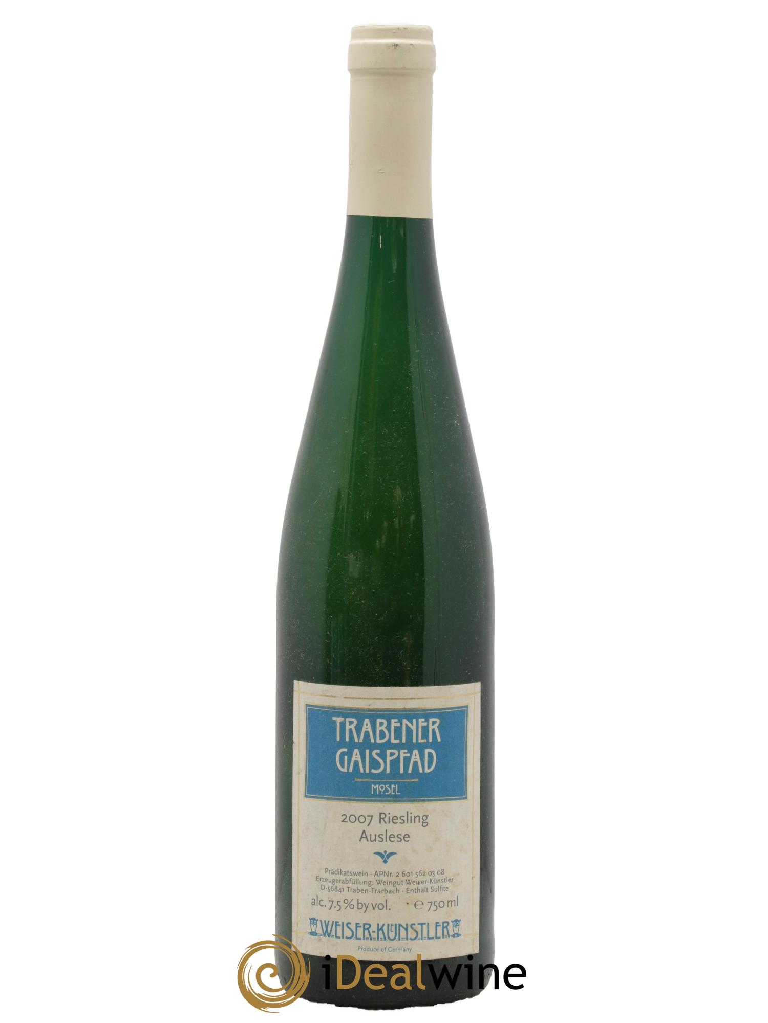 Allemagne Mosel Trabener Gaispfad Riesling Auslese Weiser Künstler 2007 - Posten von 1 Flasche - 0