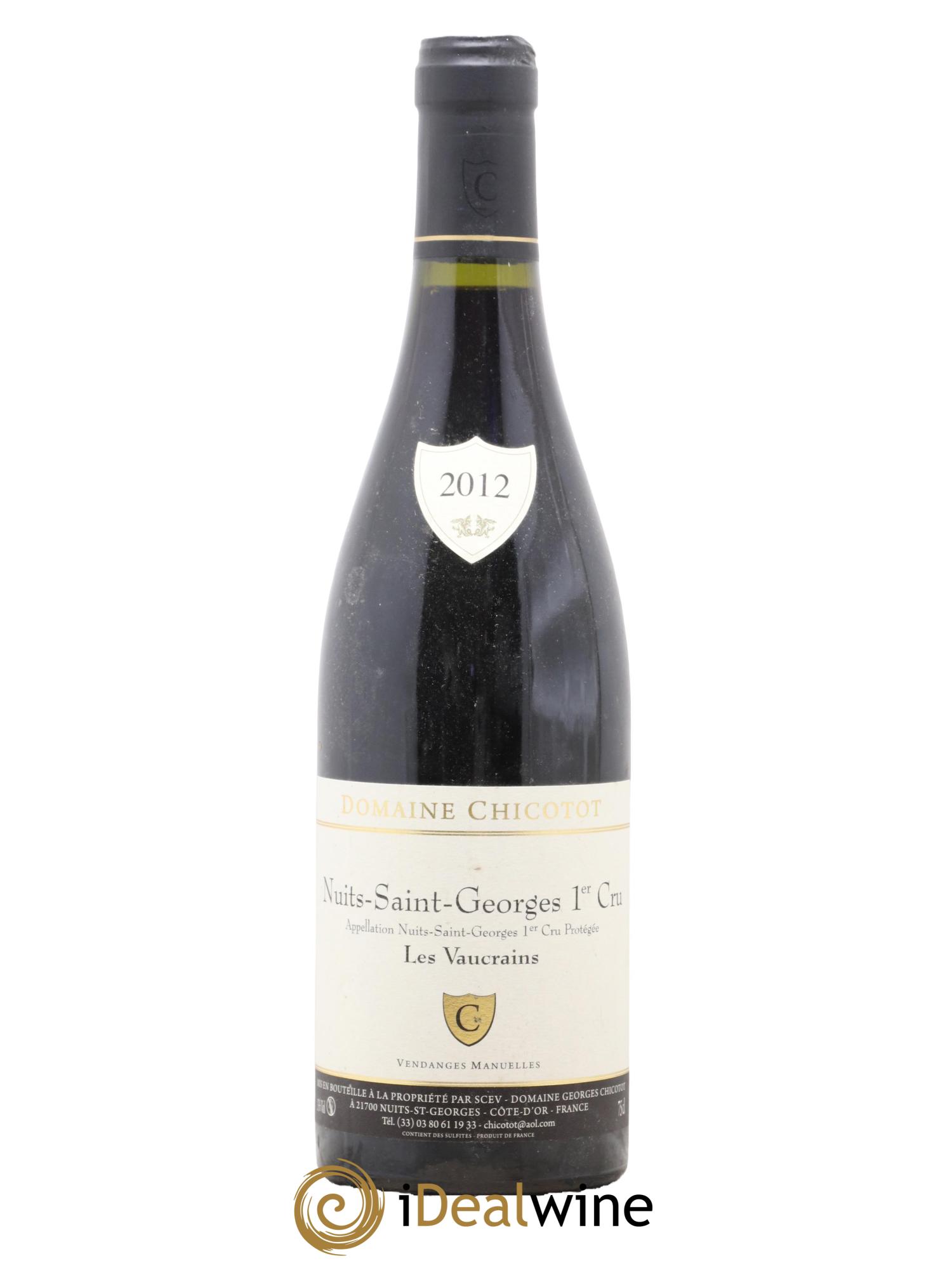 Nuits-Saint-Georges 1er Cru Les Vaucrains Chicotot 2012 - Lot de 1 bouteille - 0