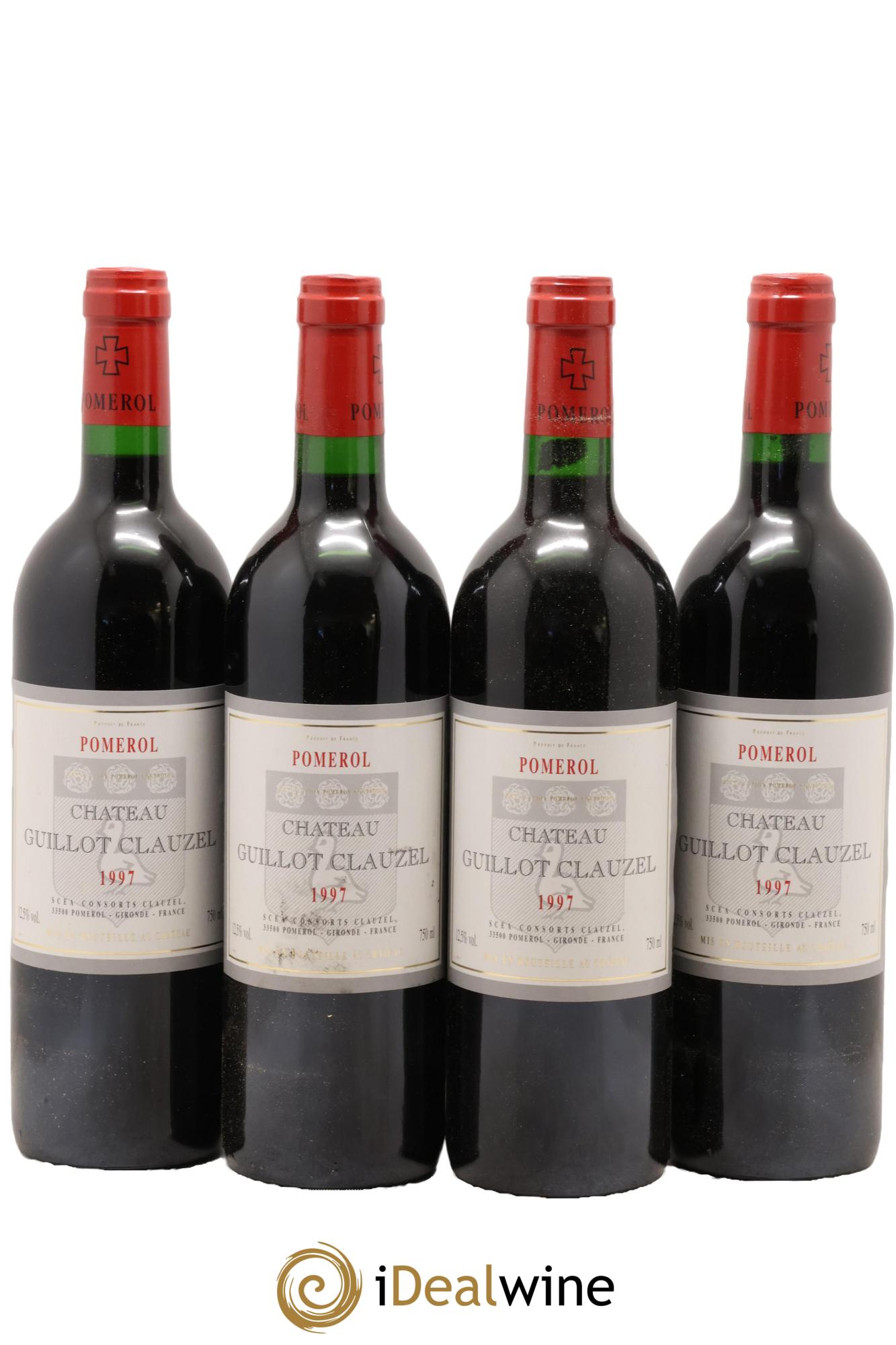Château Guillot Clauzel 1997 - Lot of 4 bottles - 0
