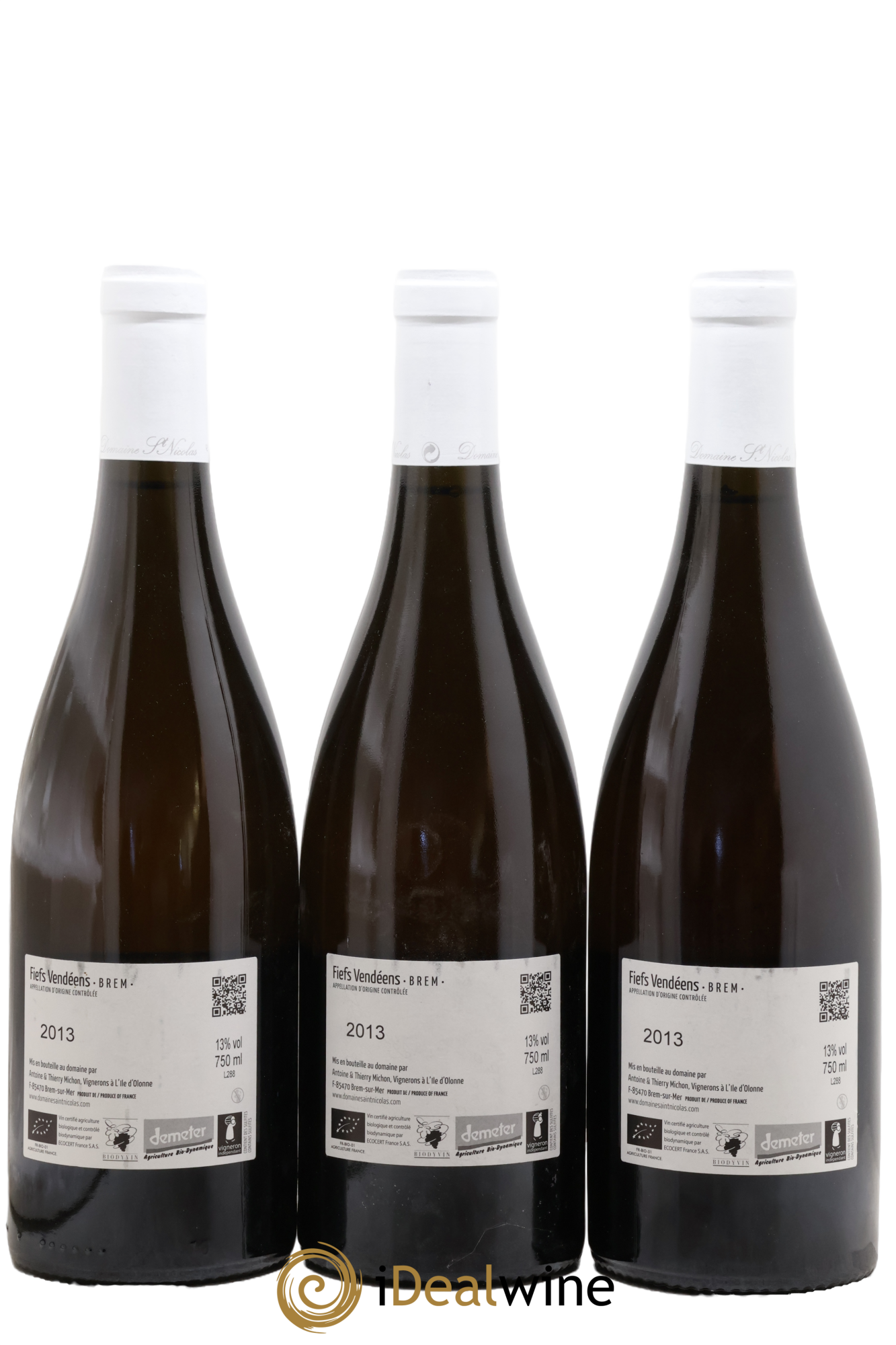 Fiefs Vendéens Le Haut des Clous Thierry Michon 2013 - Lot de 3 bouteilles - 1