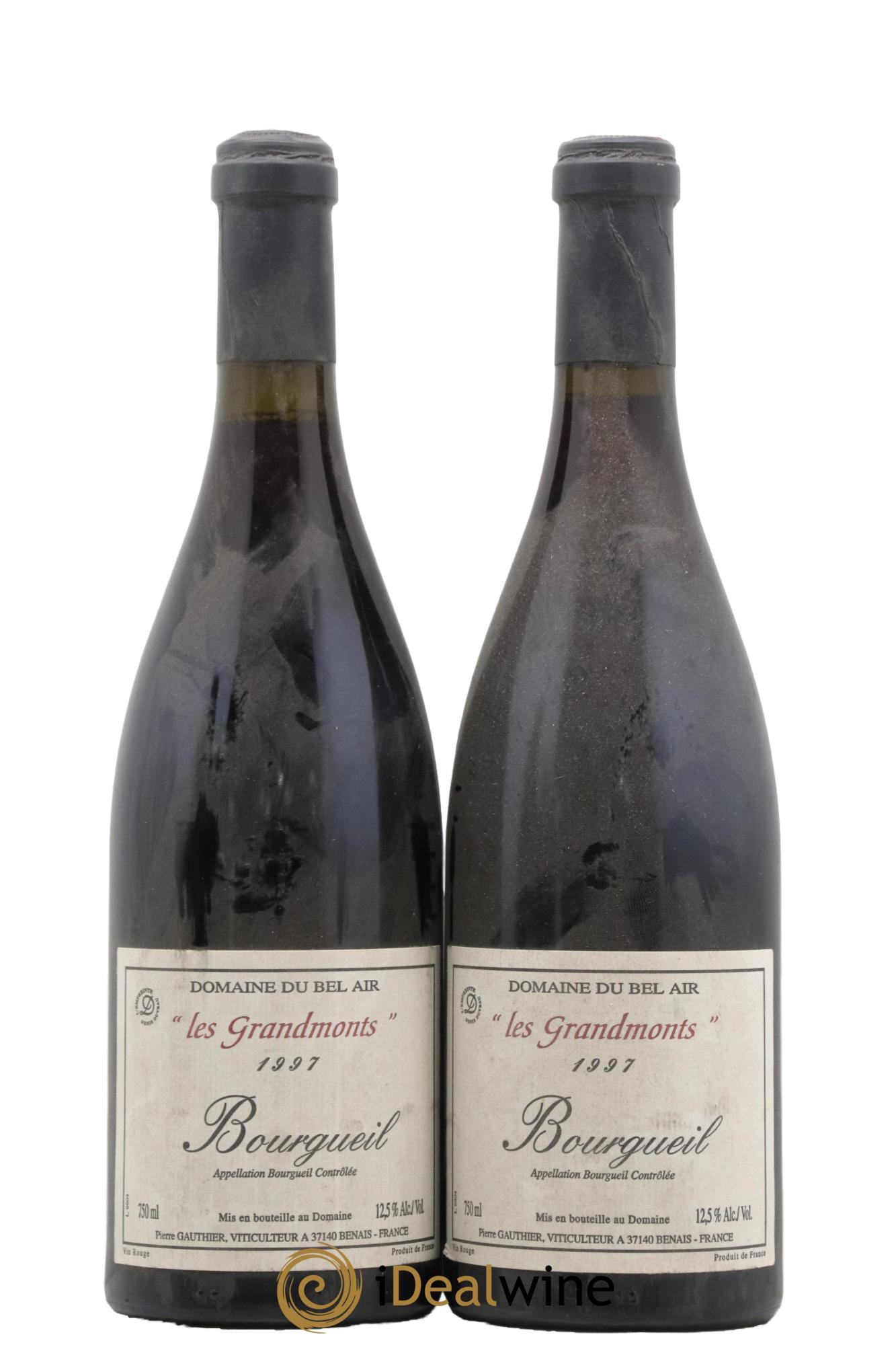Bourgueil Grand Mont Domaine du Bel Air 1997 - Lot de 2 bouteilles - 0