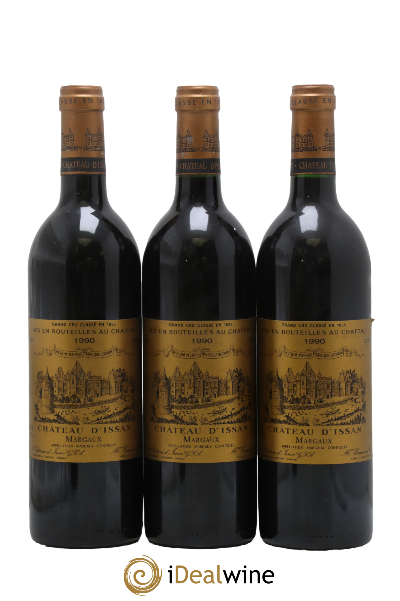 Château d'Issan 3ème Grand Cru Classé 1990 - Lot de 3 bouteilles - 0