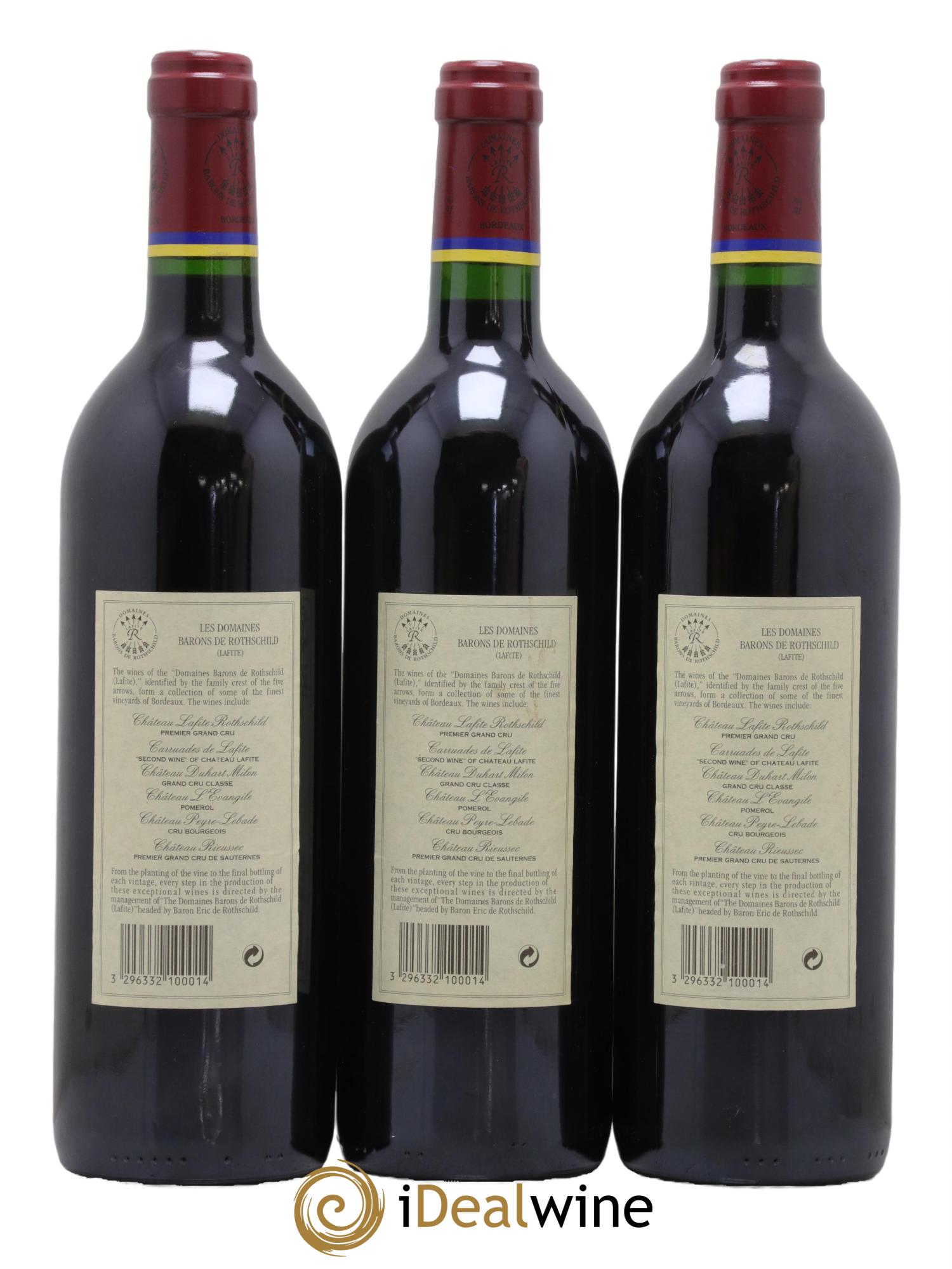 Carruades de Lafite Rothschild Second Vin 2000 - Lot de 3 bouteilles - 1
