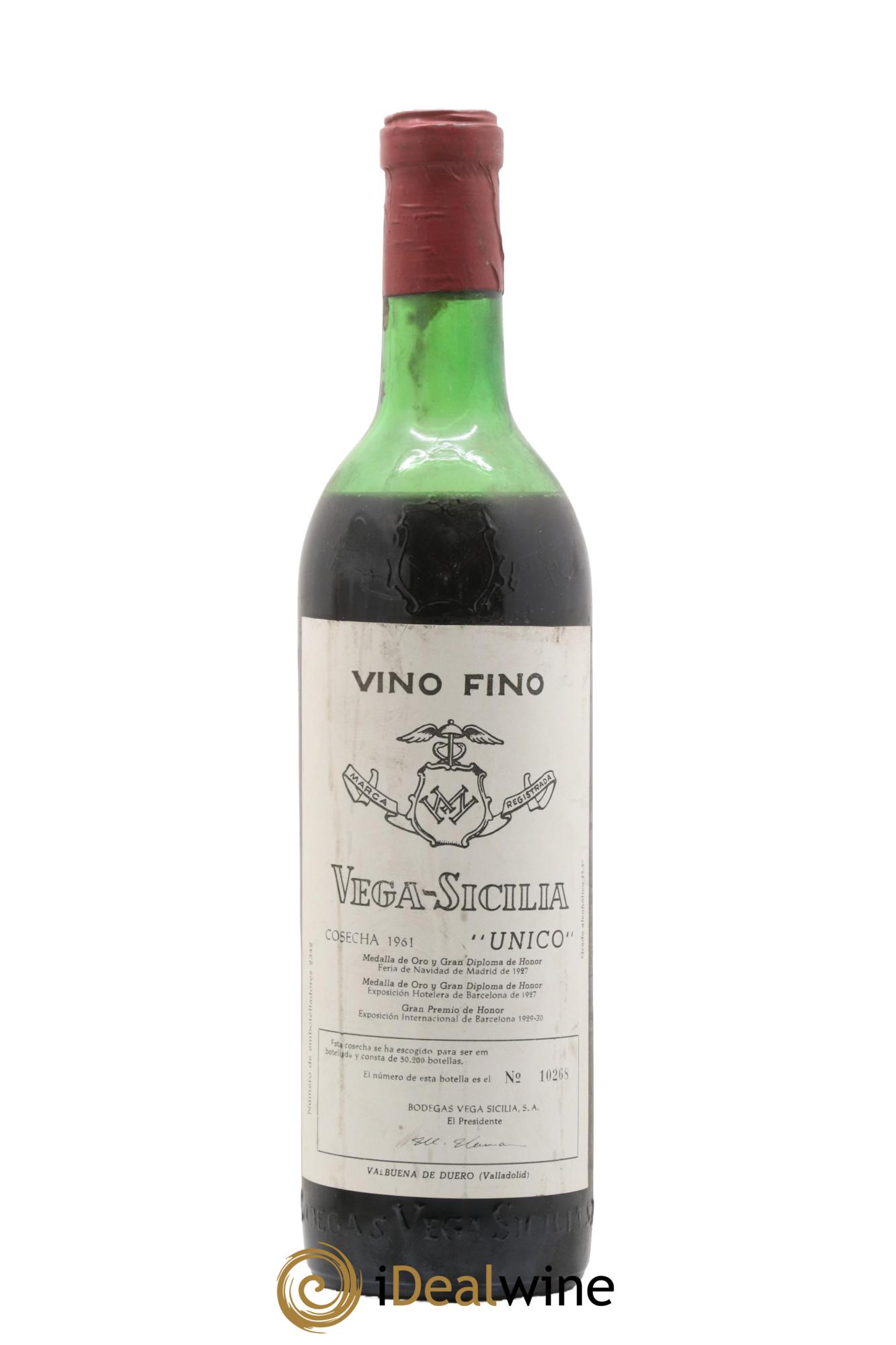 Ribera Del Duero DO Vega Sicilia Unico Famille Alvarez 1961 - Lot of 1 bottle - 0