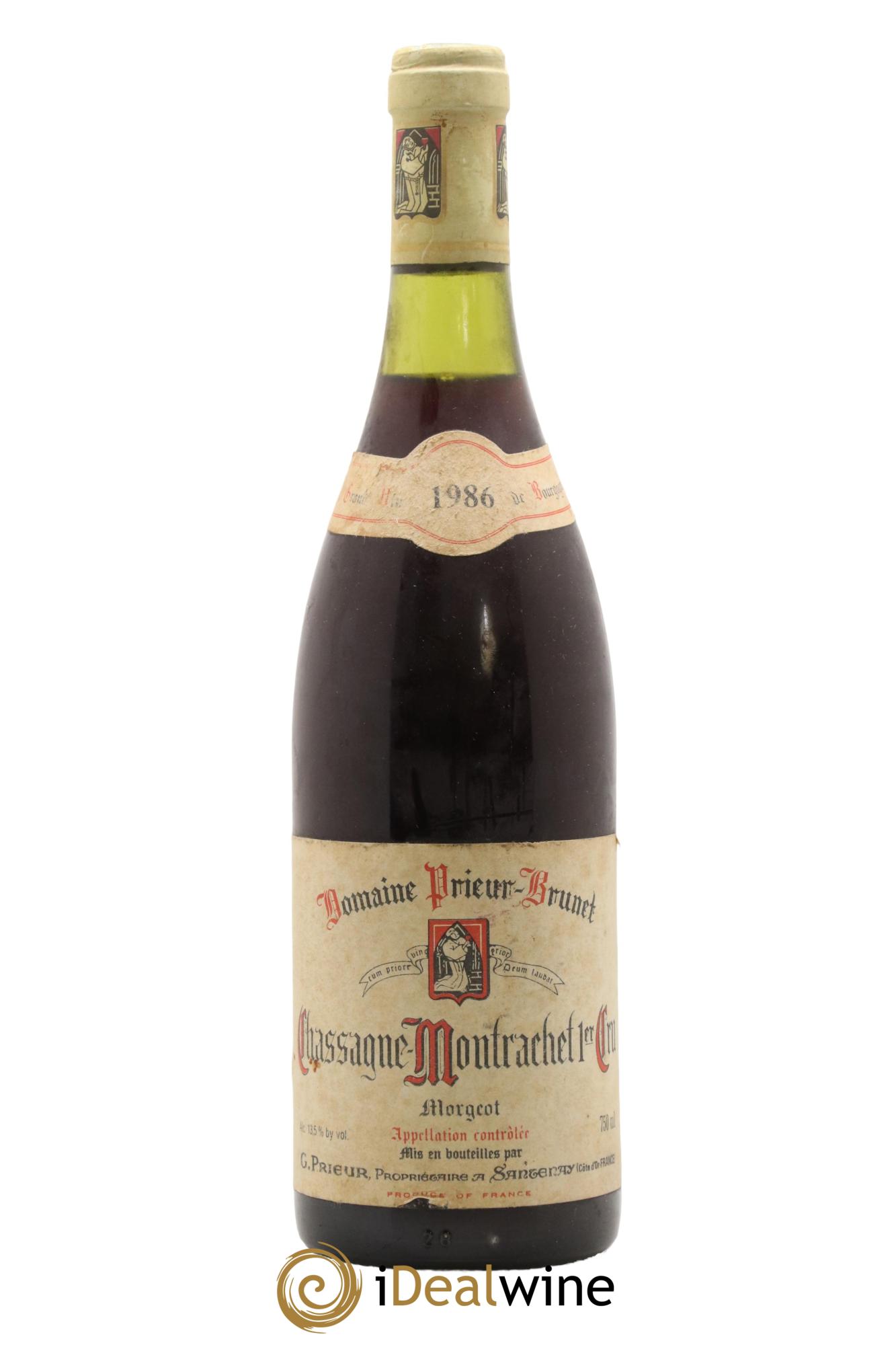 Chassagne-Montrachet 1er Cru Morgeot Prieur Brunet 1986 - Lot de 1 bouteille - 0
