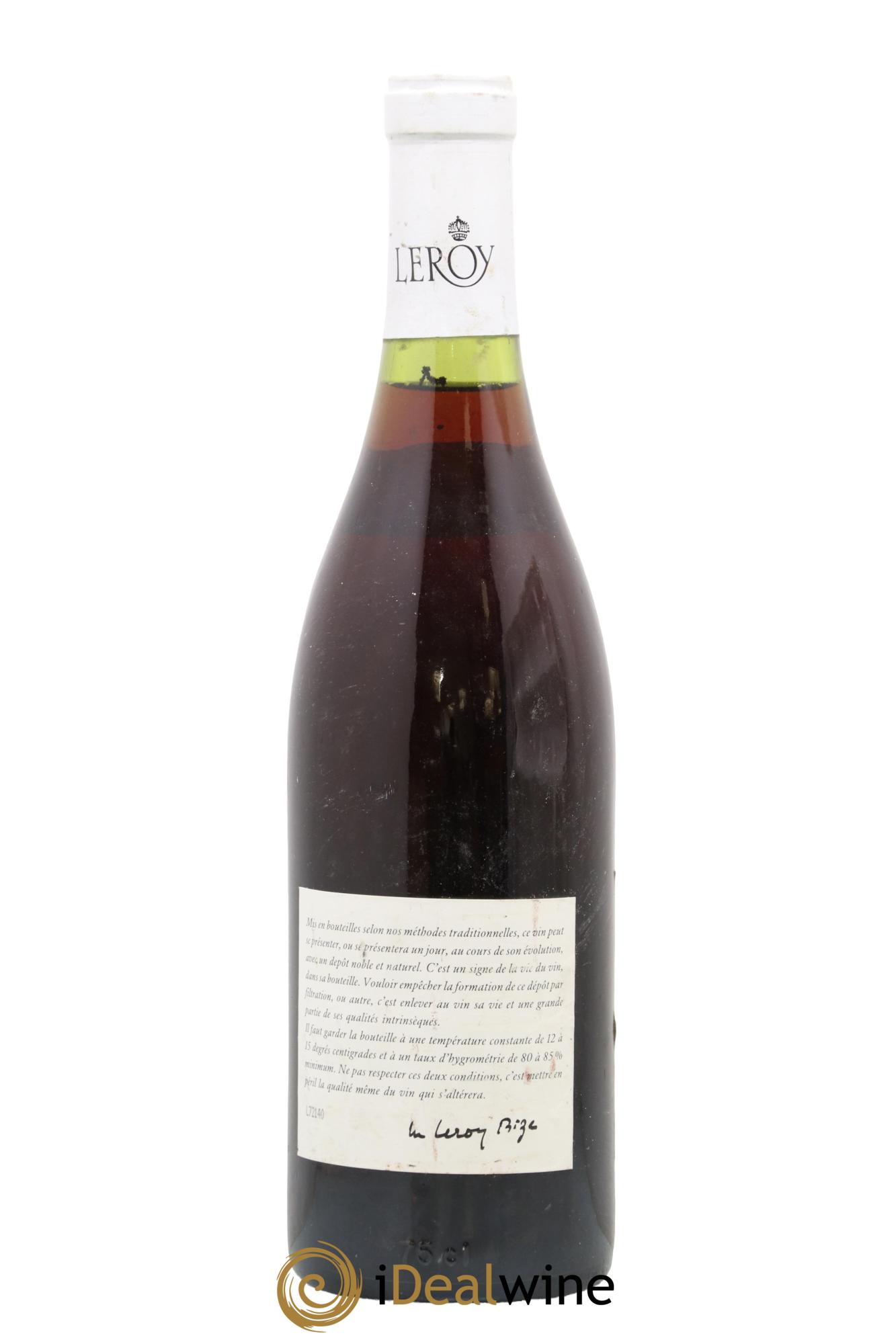 Savigny-lès-Beaune 1er Cru Les Narbantons Leroy SA 1972 - Lot de 1 bouteille - 1