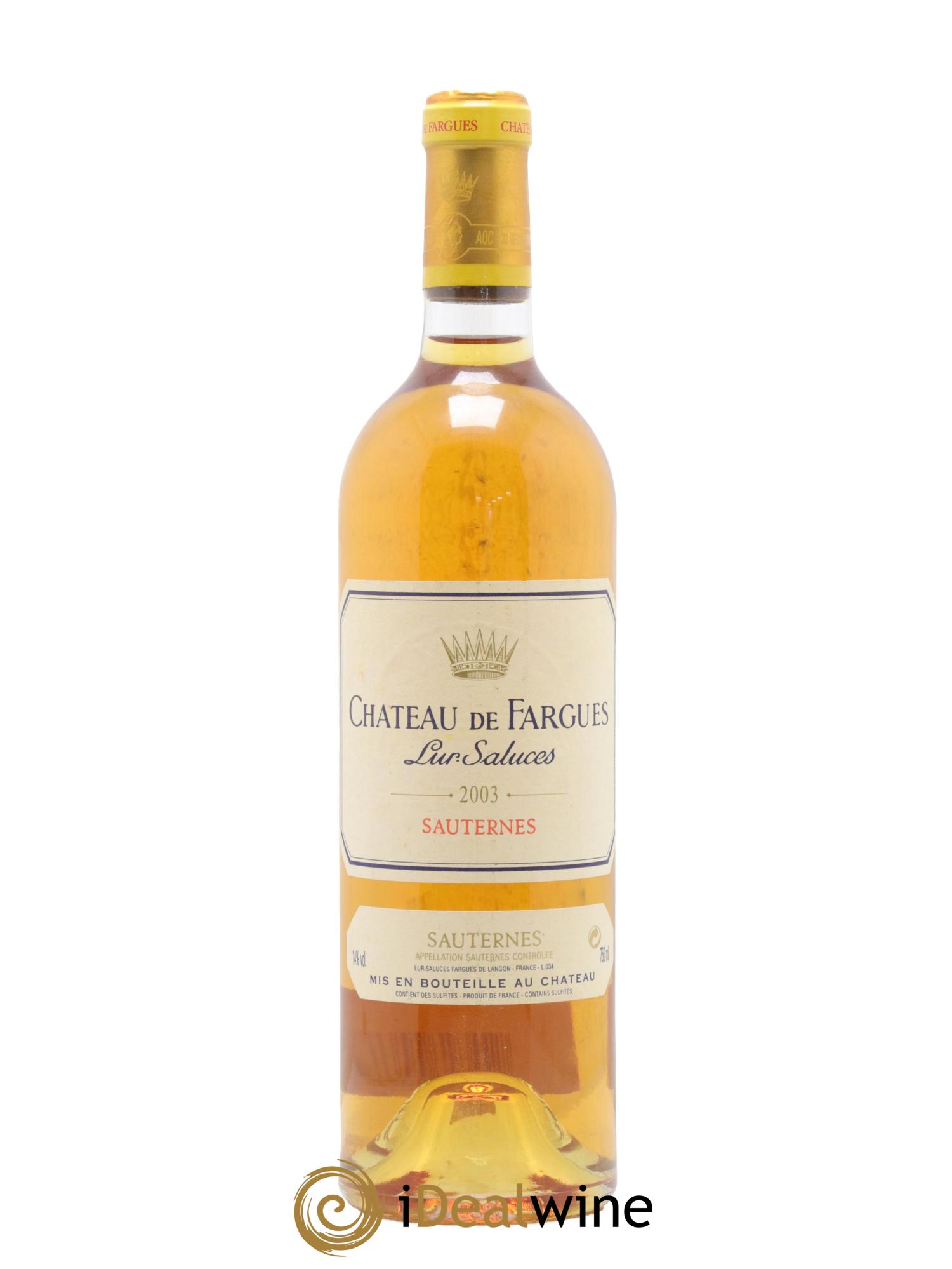Château de Fargues 2003 - Posten von 1 Flasche - 0