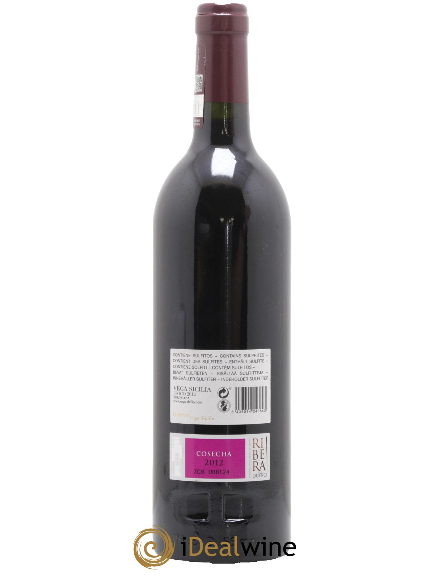 Ribera Del Duero DO Vega Sicilia Unico Famille Alvarez 2012 - Lot of 1 bottle - 1