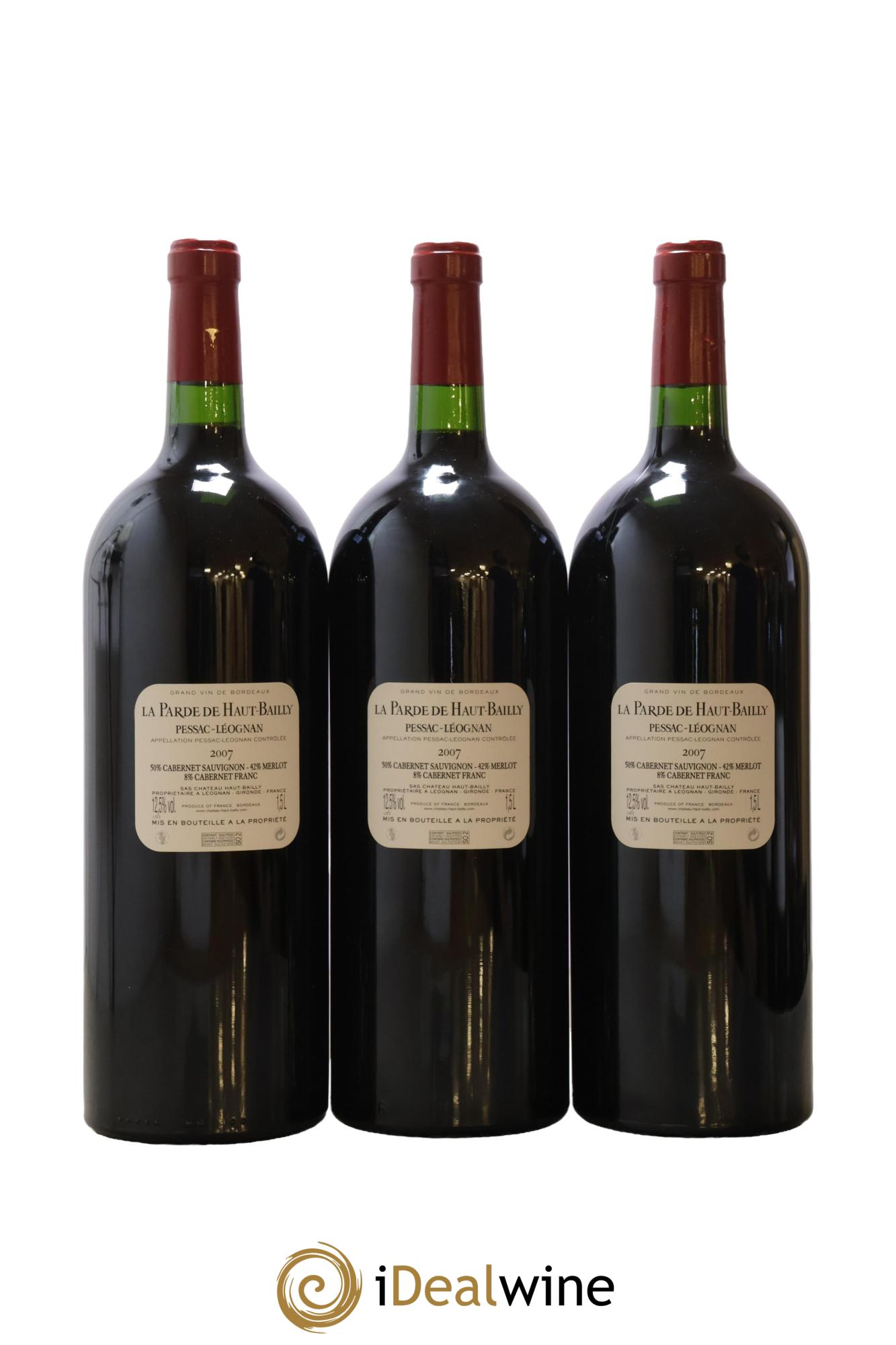 Haut Bailly II (Anciennement La Parde de Haut-Bailly) Second Vin 2007 - Lot de 6 magnums - 4