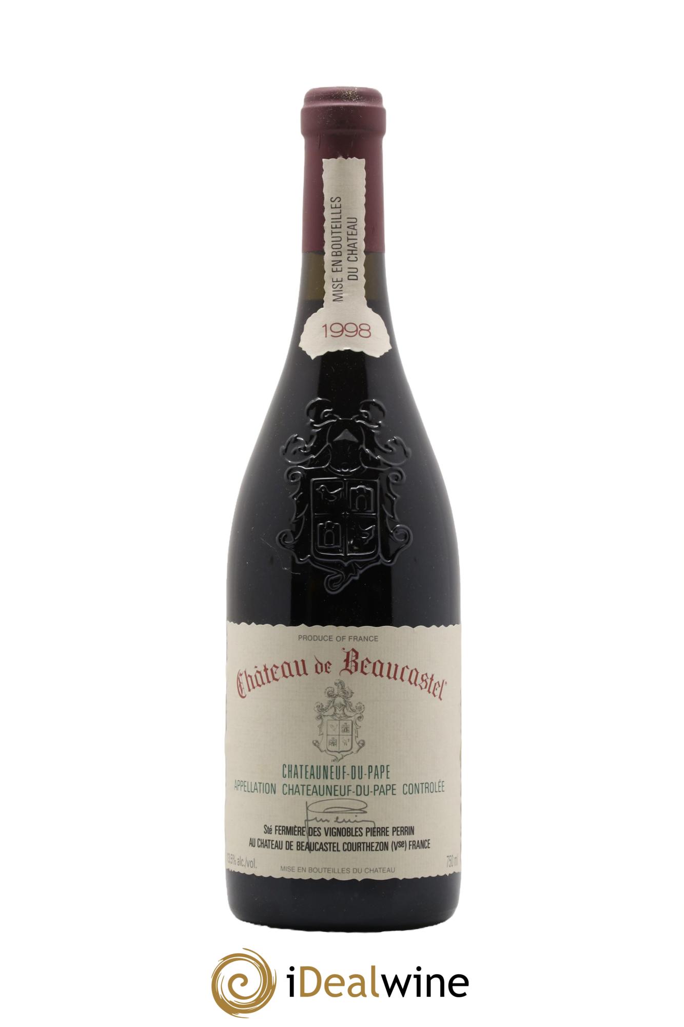 Châteauneuf-du-Pape Château de Beaucastel Famille Perrin 1998 - Lot de 1 bouteille - 0