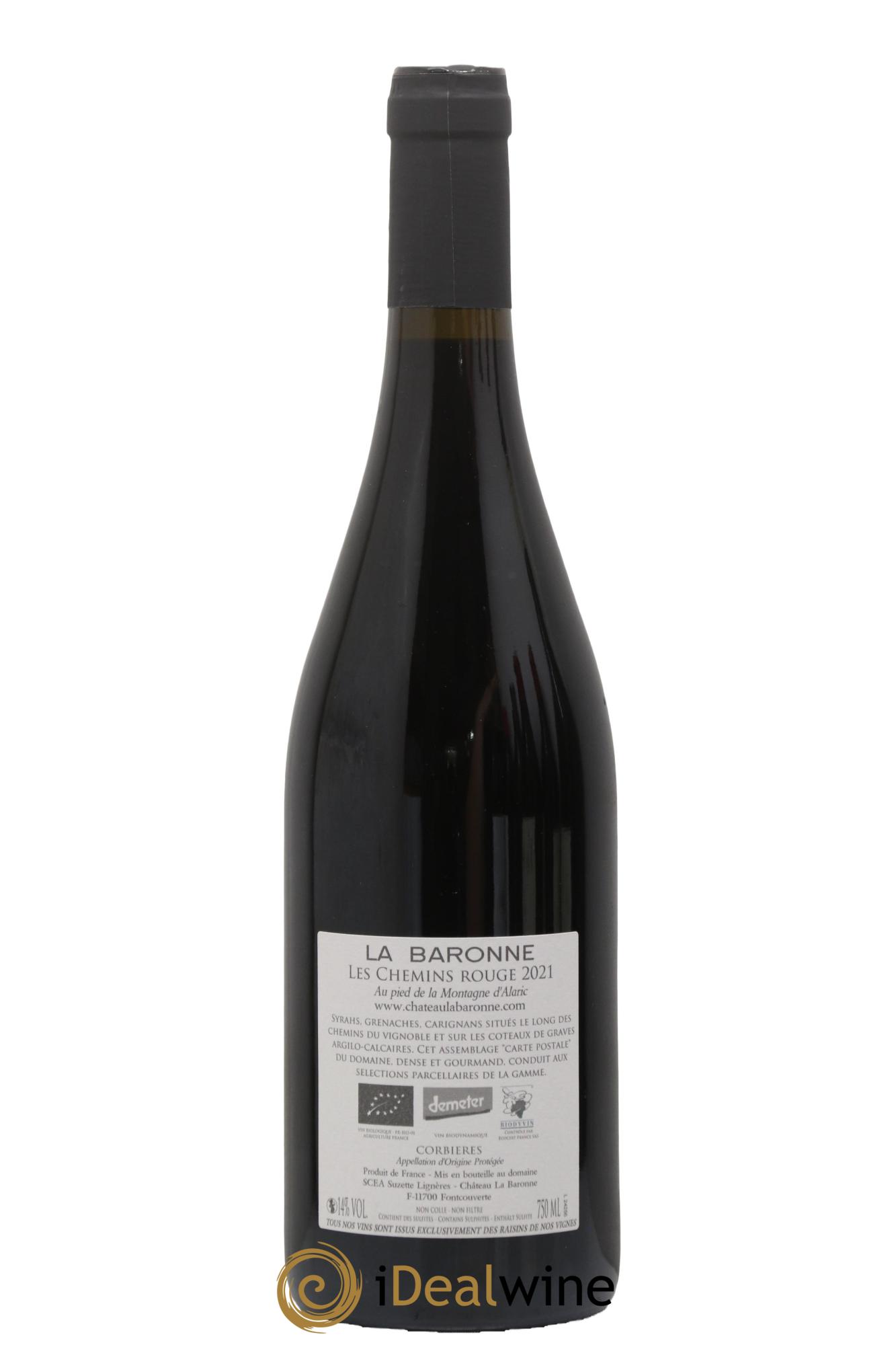 Corbières Les Chemins Château La Baronne 2021 - Lot de 1 bouteille - 1