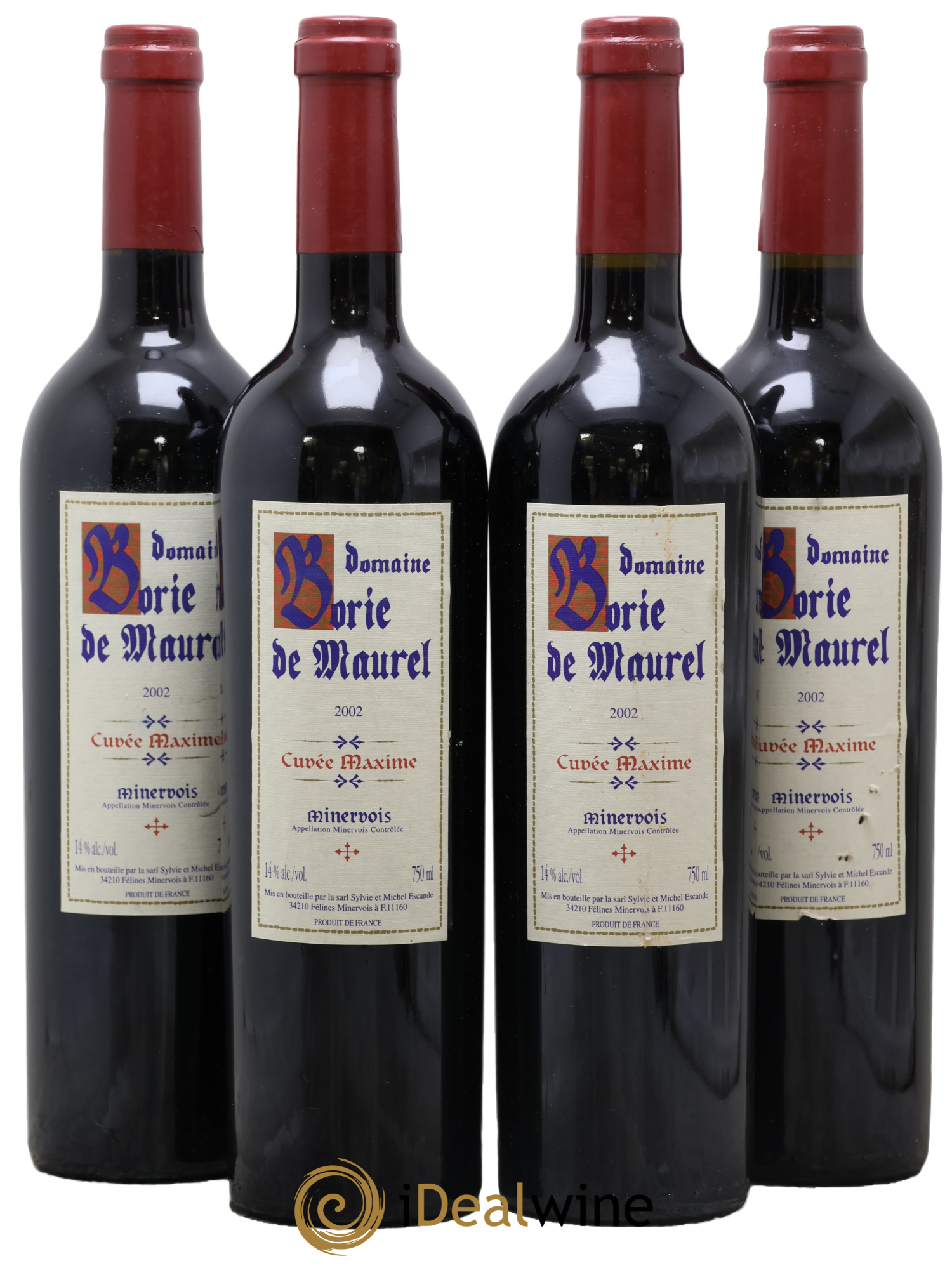 Minervois Cuvee Maxime Domaine Borie De Maurel 2002 - Lot de 4 bouteilles - 0