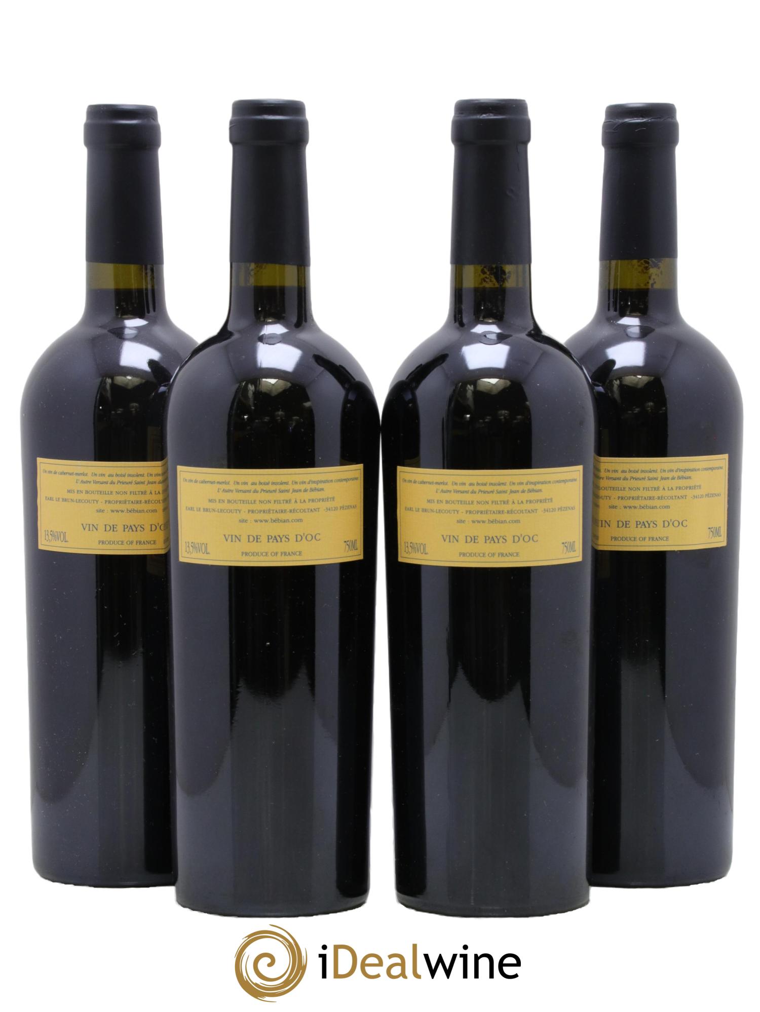 Languedoc L'Autre Versant Bébian Le Brun-Lecouty 2000 - Lot of 4 bottles - 1