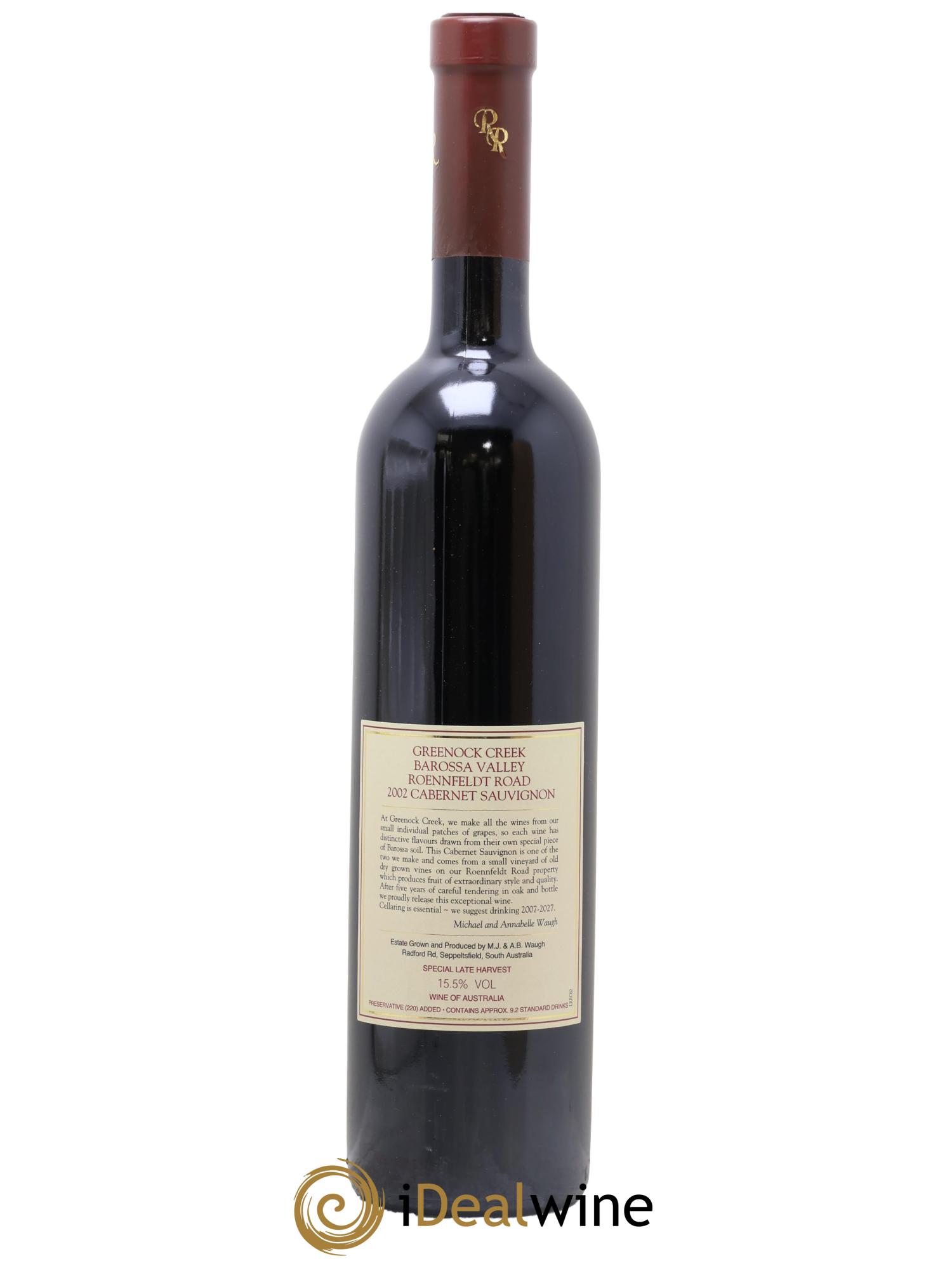 Barossa Valley  Greenock Creek  Roennfeldt Road Cabernet Sauvignon 2002 - Lot de 1 bouteille - 1