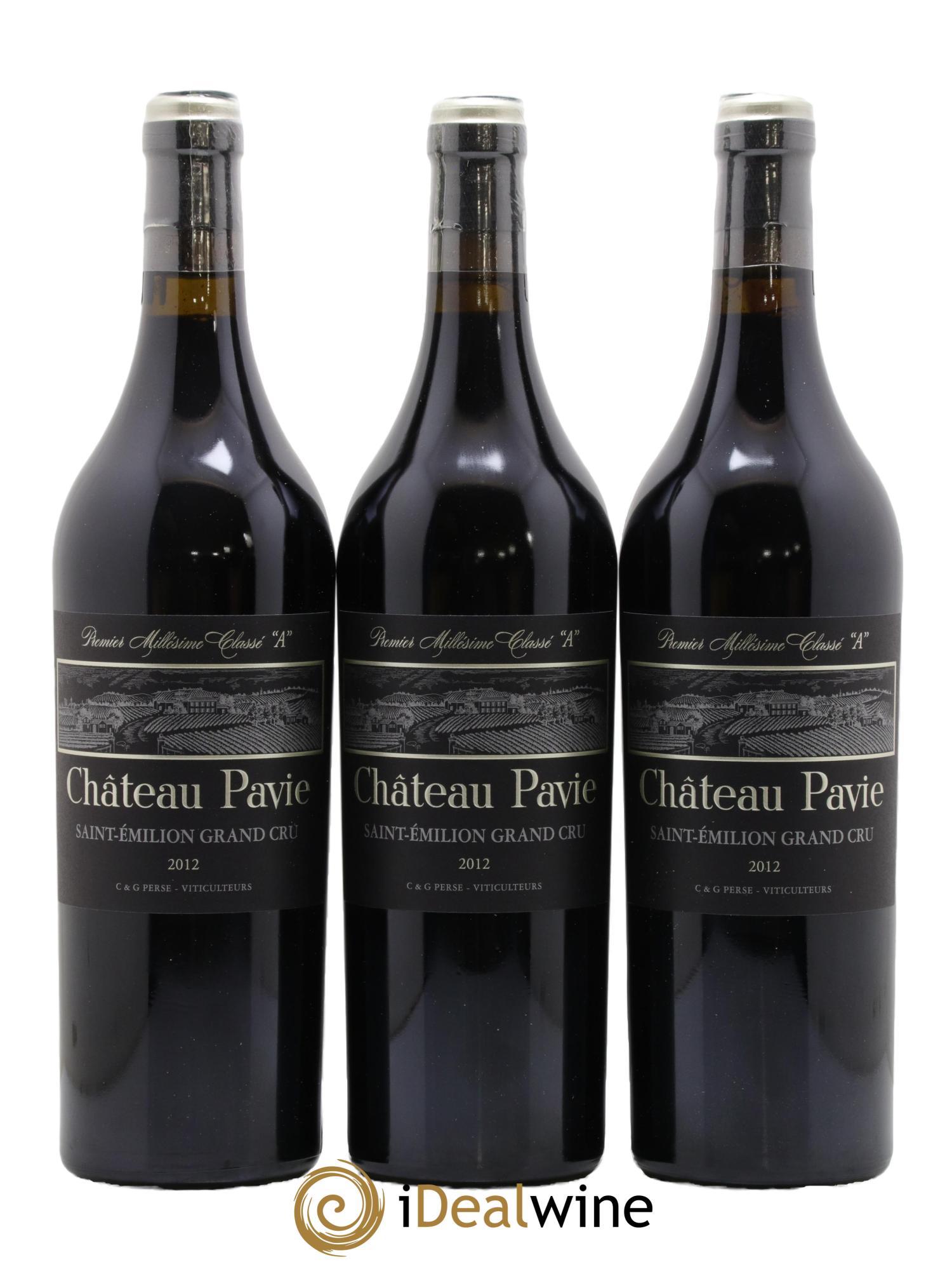 Château Pavie 1er Grand Cru Classé A  2012 - Lot de 3 bouteilles - 0
