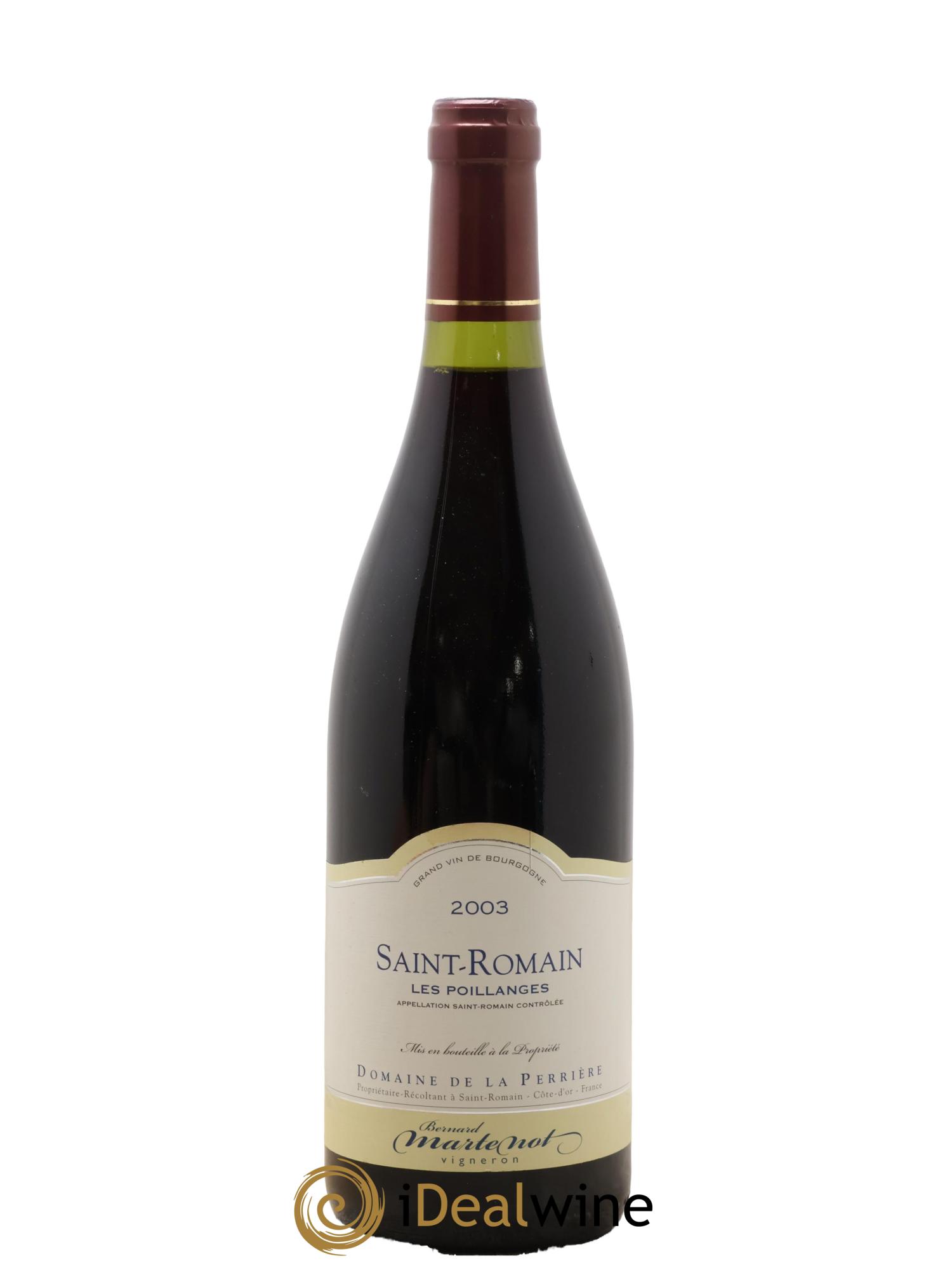 Saint-Romain Les Poillanges Bernard Martenot 2003 - Lot de 1 bouteille - 0