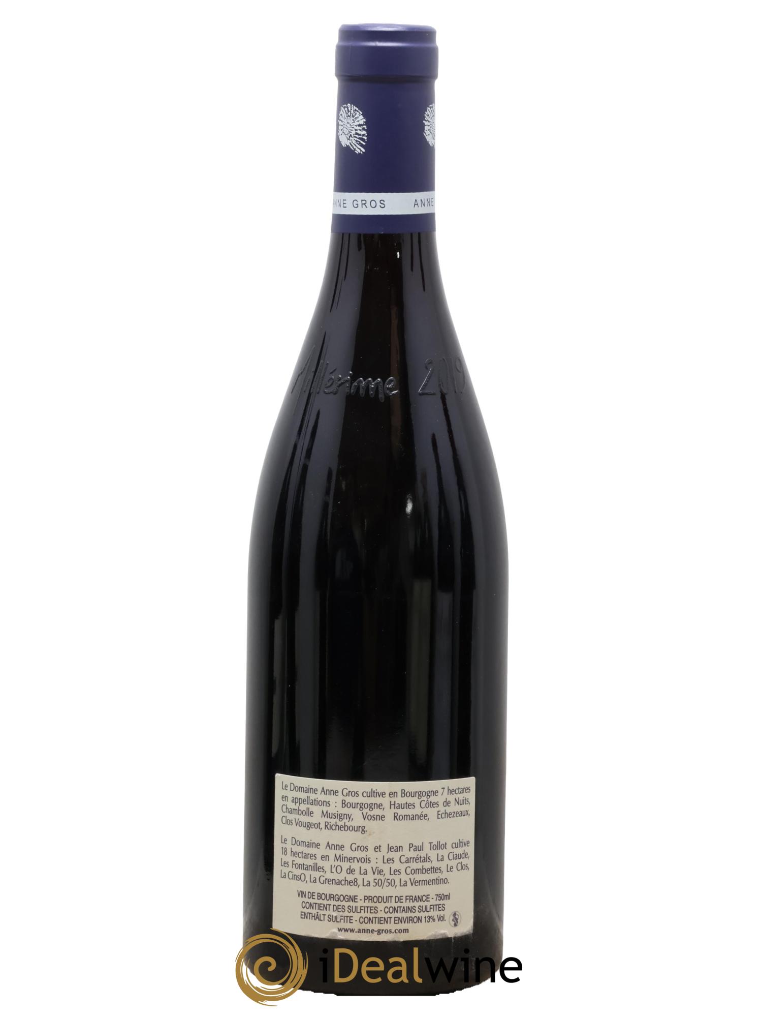 Echezeaux Grand Cru Les Loachausses Anne Gros 2019 - Lot de 1 bouteille - 1