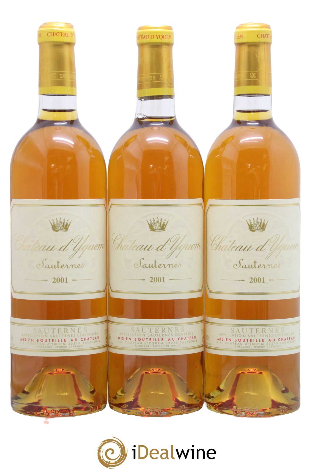 Château d' Yquem 1er Cru Classé Supérieur 2001 - Lot of 3 bottles - 0