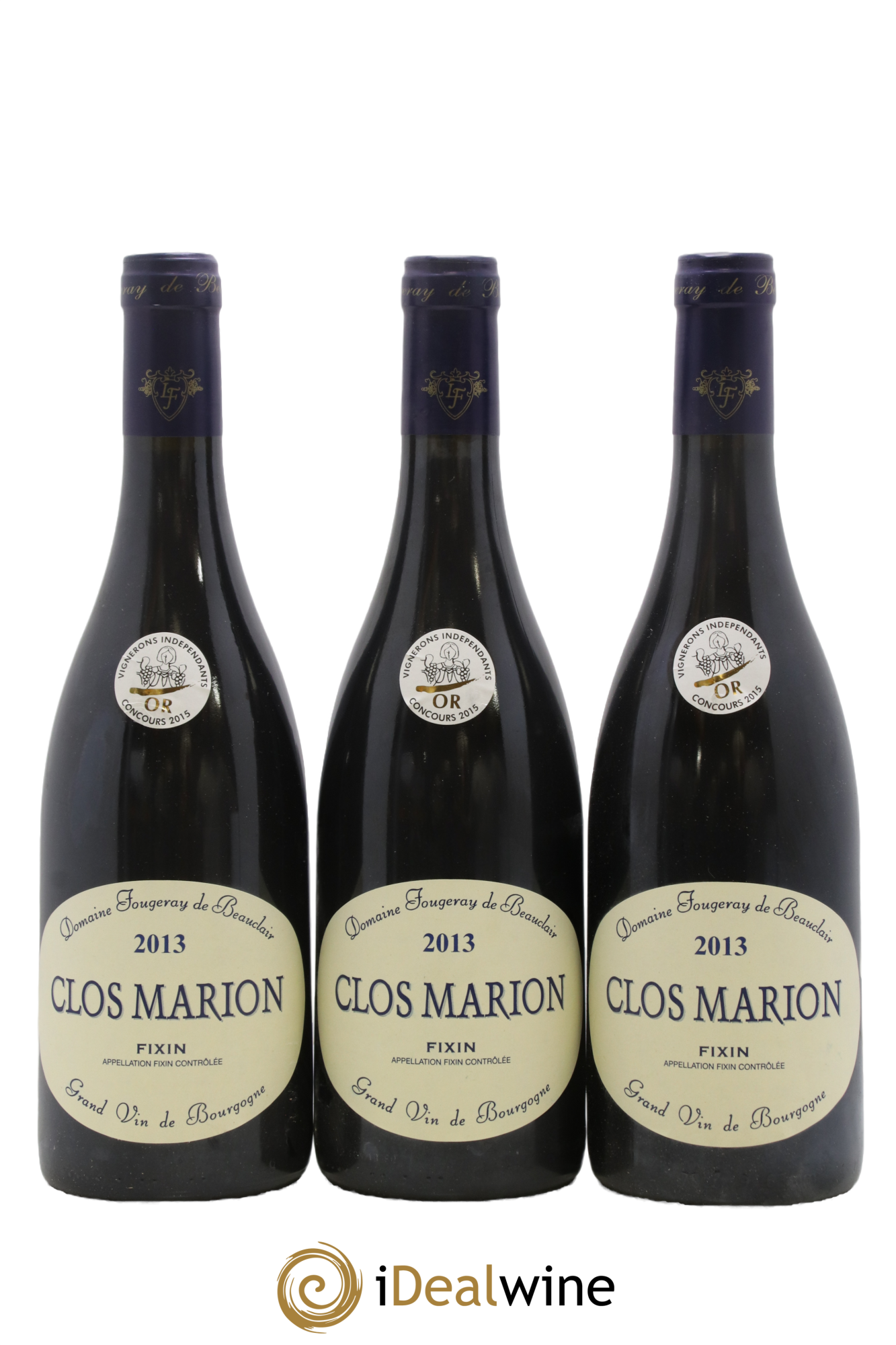 Fixin Clos Marion Fougeray de Beauclair 2013 - Lot de 3 bouteilles - 0