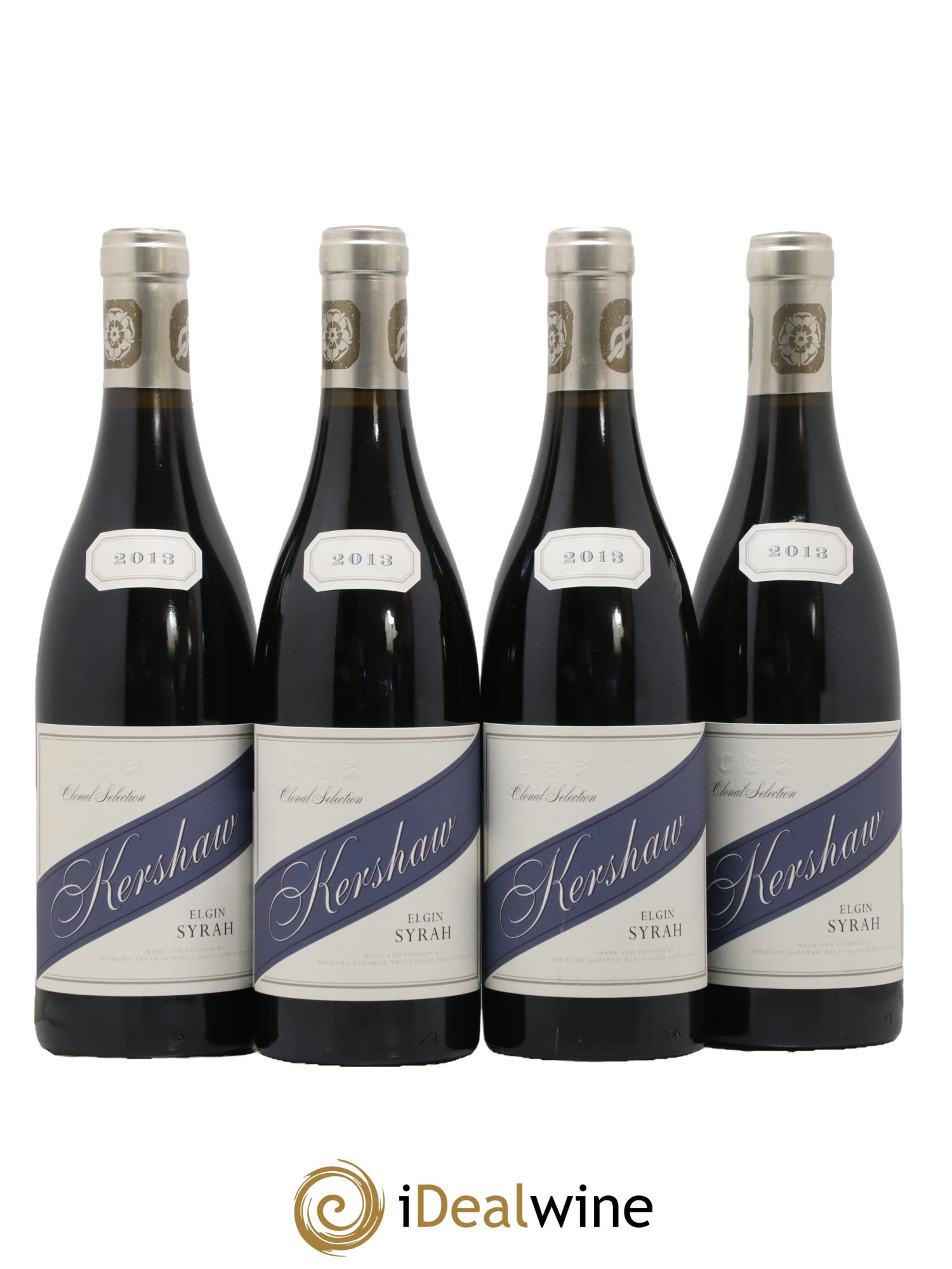 Afrique du Sud Elgin Syrah Clonal Selection Kershaw 2013 - Lot de 4 bouteilles - 0
