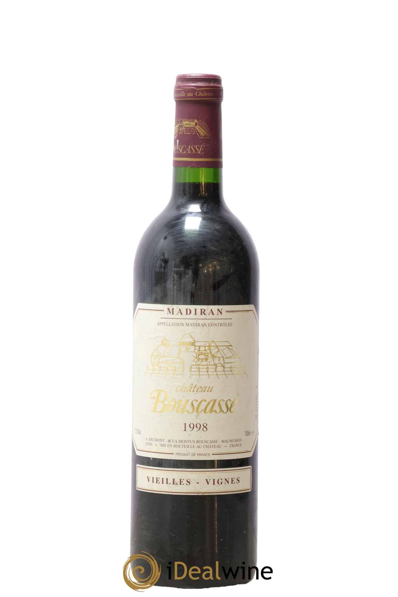 Madiran Vieilles Vignes Château Bouscassé - Alain Brumont 1998 - Lot de 1 bouteille - 0