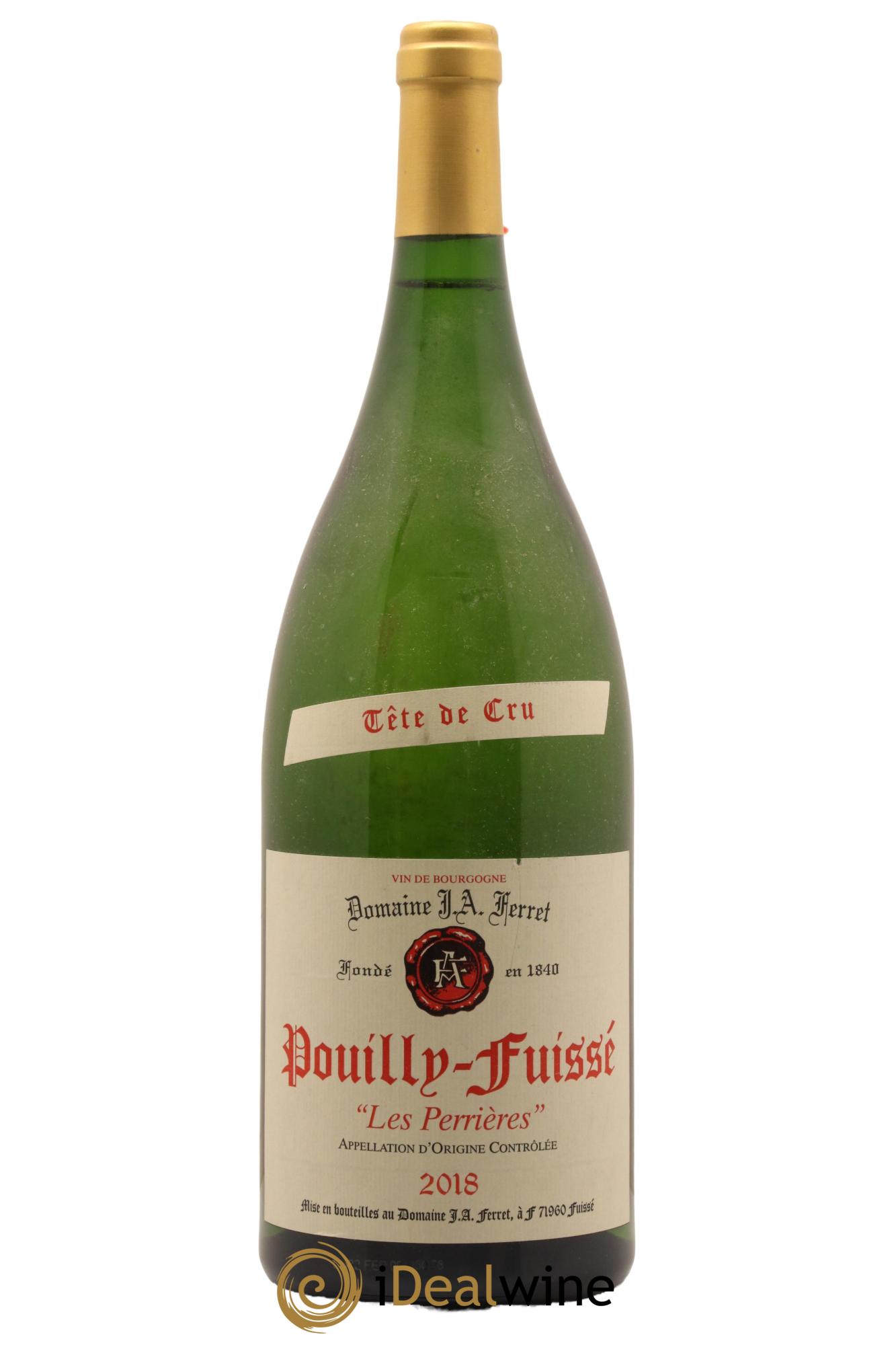 Pouilly-Fuissé Tête de Cru Les Perrières J.A. Ferret (Domaine) 2018 - Lot de 1 magnum - 0