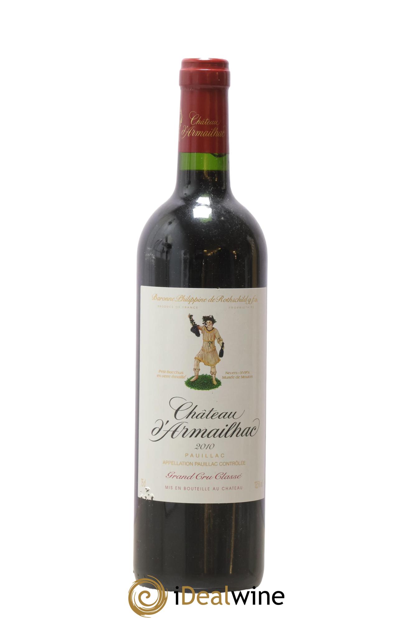 Château d' Armailhac - Mouton Baron(ne) Philippe 5ème Grand Cru Classé 2010 - Posten von 1 Flasche - 0