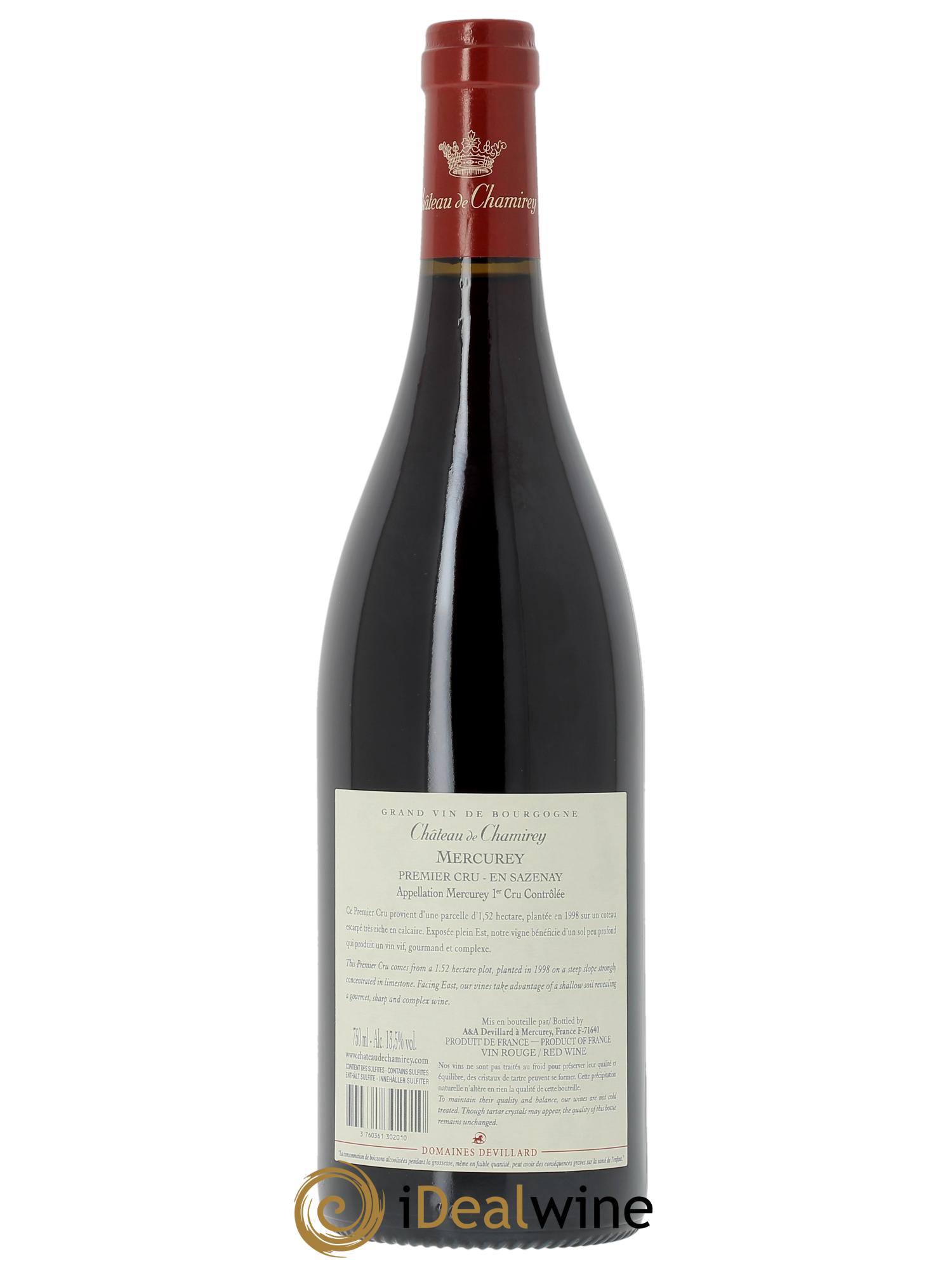 Mercurey 1er Cru En Sazenay Château de Chamirey  2023 - Lotto di 1 bottiglia - 1