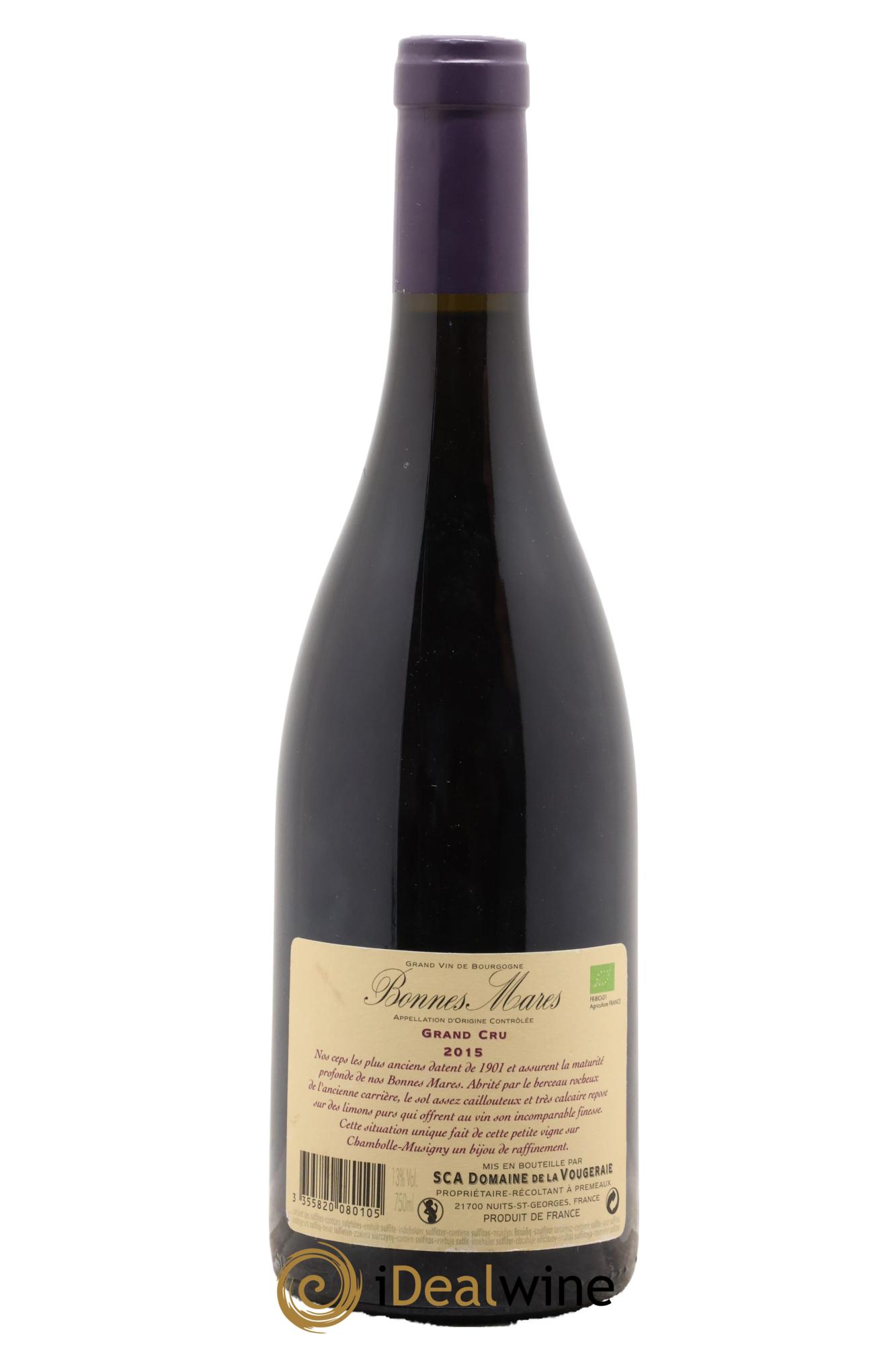 Bonnes-Mares Grand Cru La Vougeraie 2015 - Lot of 1 bottle - 1