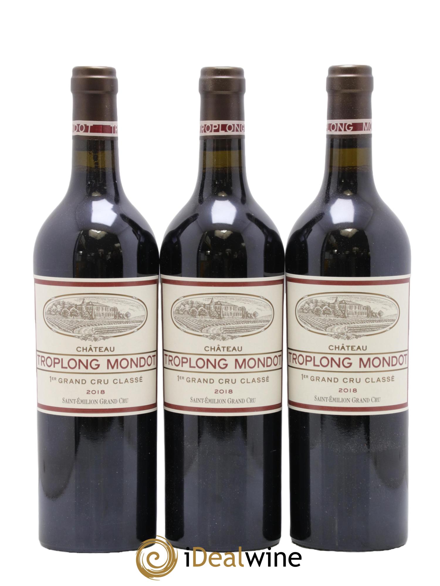 Château Troplong Mondot 1er Grand Cru Classé B 2018 - Lot de 3 bouteilles - 0