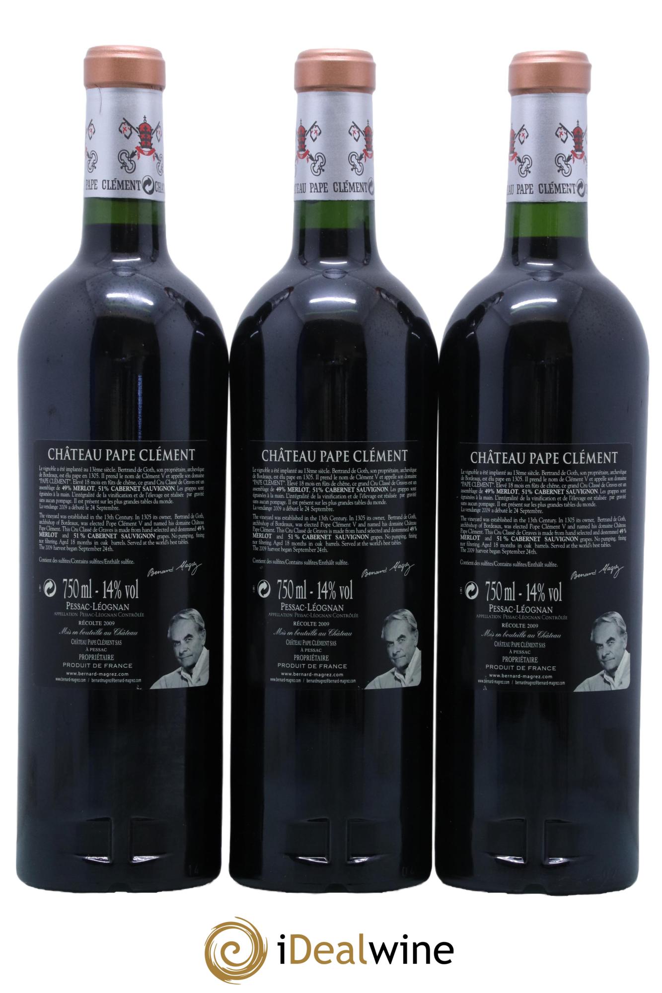 Château Pape Clément Cru Classé de Graves 2009 - Lot of 12 bottles - 6