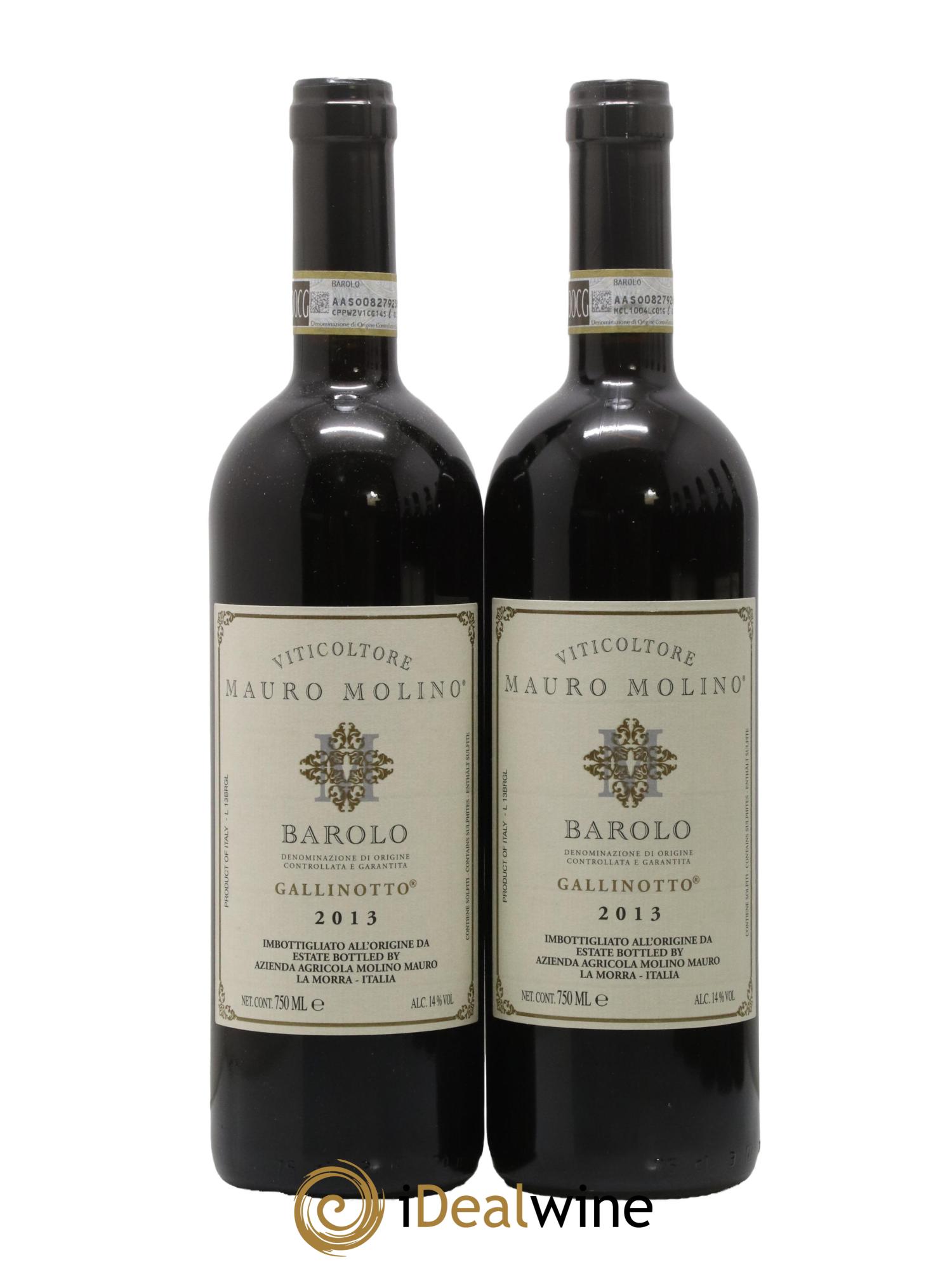 Barolo Gallinotto Mauro Molino 2013 - Lot de 2 bouteilles - 0