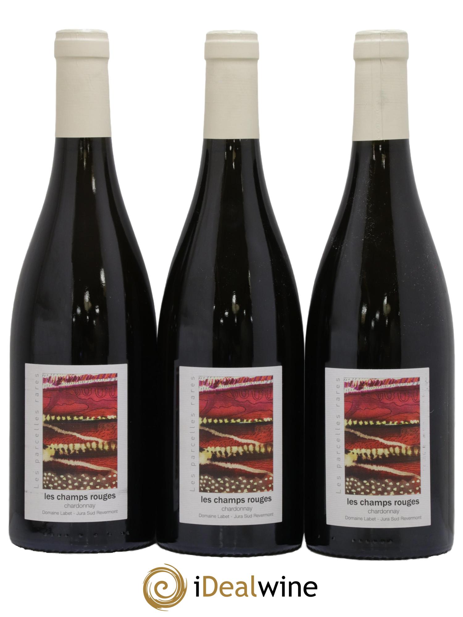 Côtes du Jura Chardonnay Les Champs Rouges Romain - Julien - Charline Labet 2018 - Lot de 3 bouteilles - 0