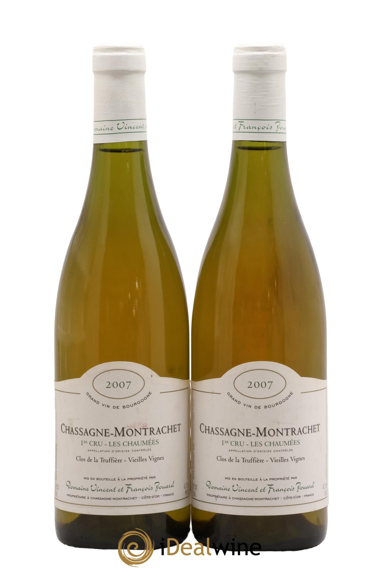 Chassagne-Montrachet 1er Cru Les Chaumées Clos de la Truffière Vielles Vignes Vincent et François Jouard 2007 - Lot de 2 bouteilles - 0