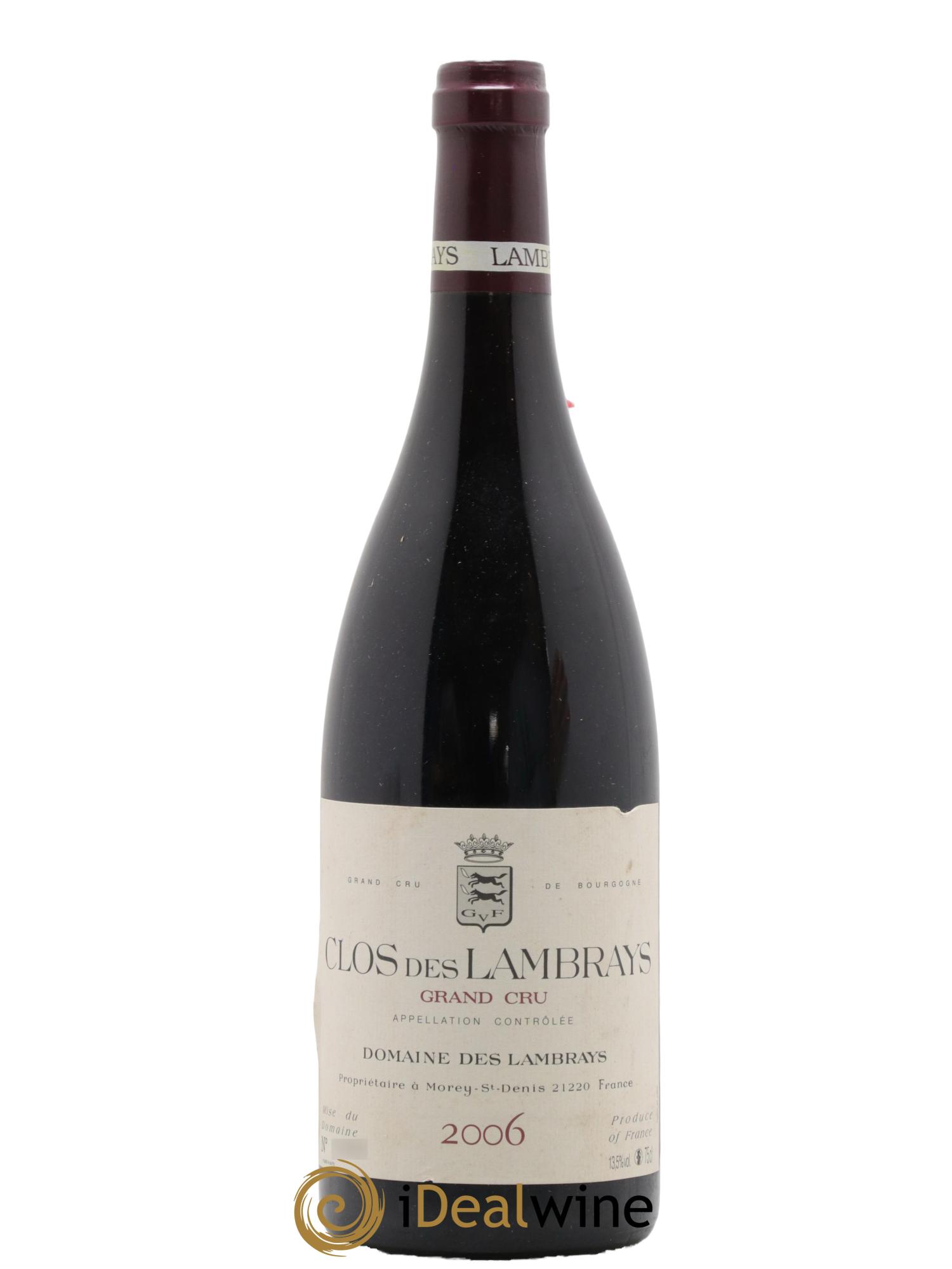 Clos des Lambrays Grand Cru Domaine des Lambrays 2006 - Lot de 1 bouteille - 0