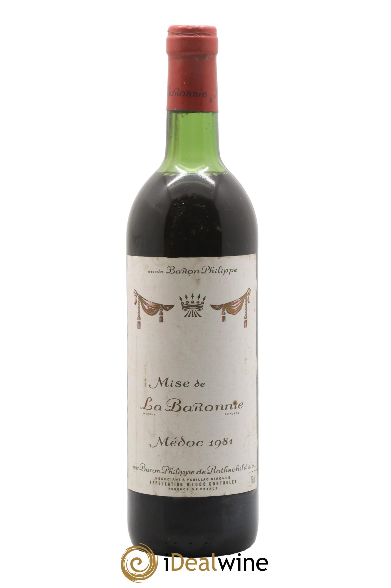 Médoc Mise de la Baronnie Philippe de Rothschild 1981 - Lot de 1 bouteille - 0