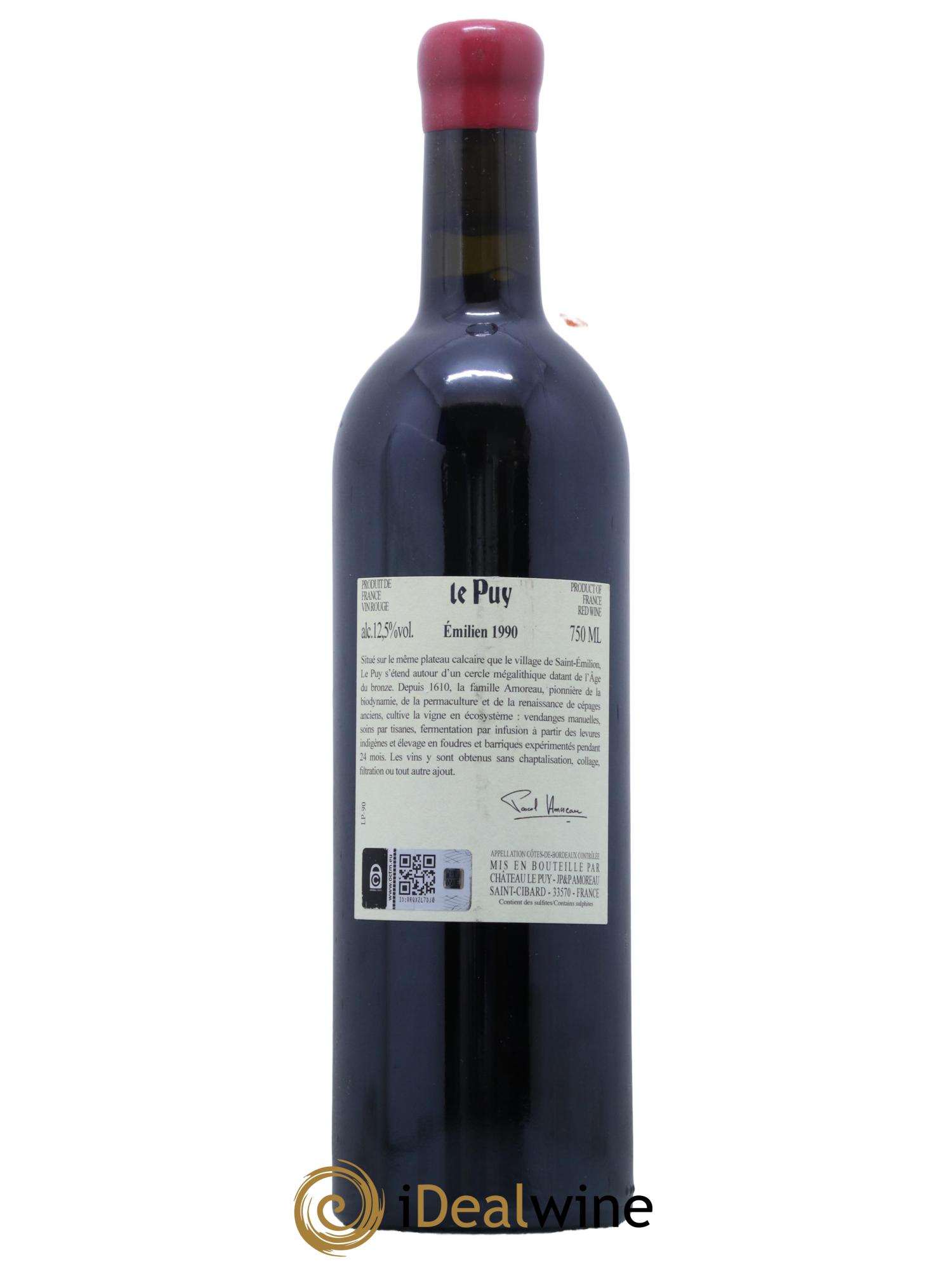 Le Puy - Cuvée Emilien 1990 - Lot de 1 bouteille - 1