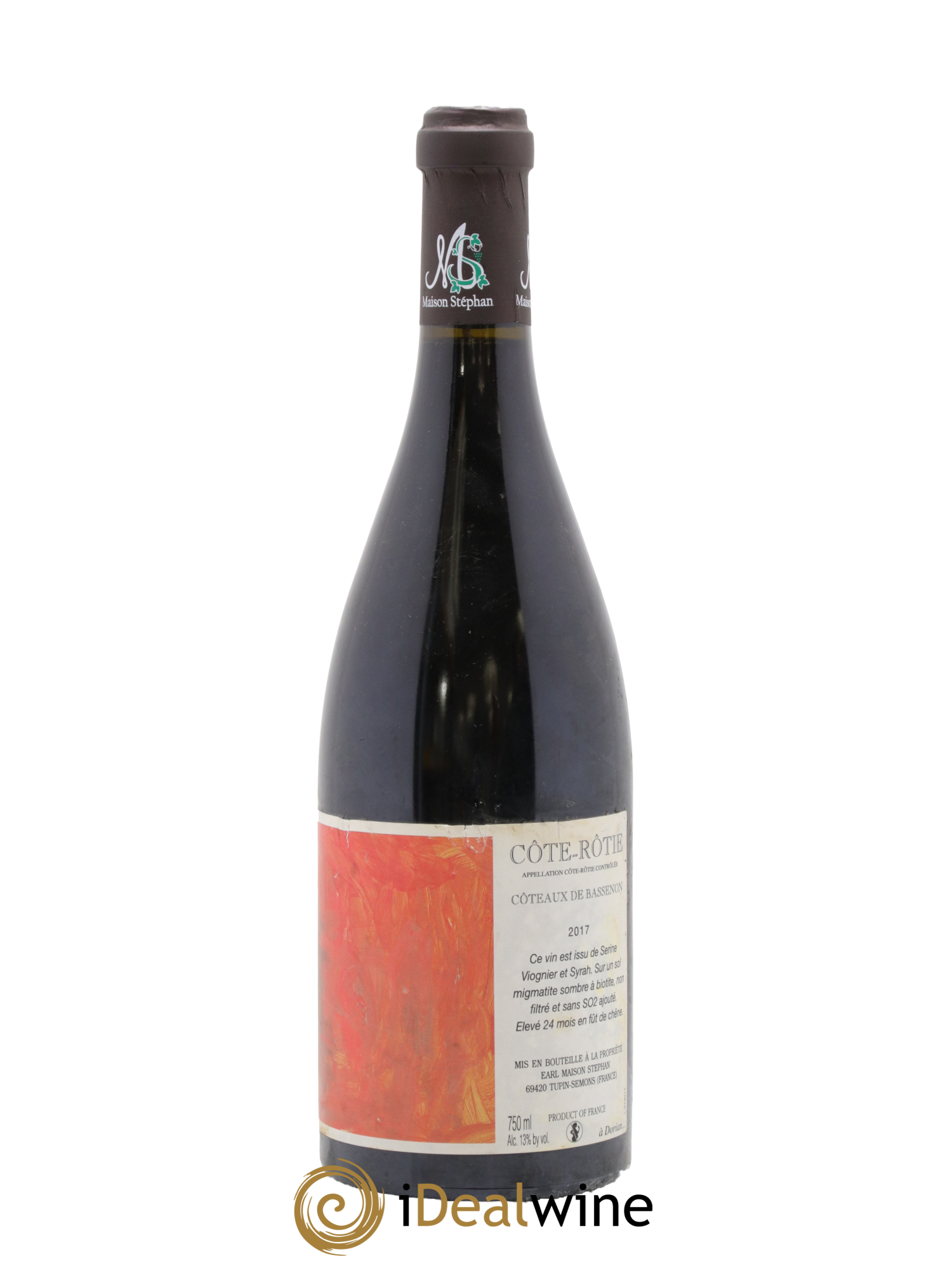 Côte-Rôtie Coteaux de Bassenon Jean-Michel Stephan 2017 - Lot de 1 bouteille - 1