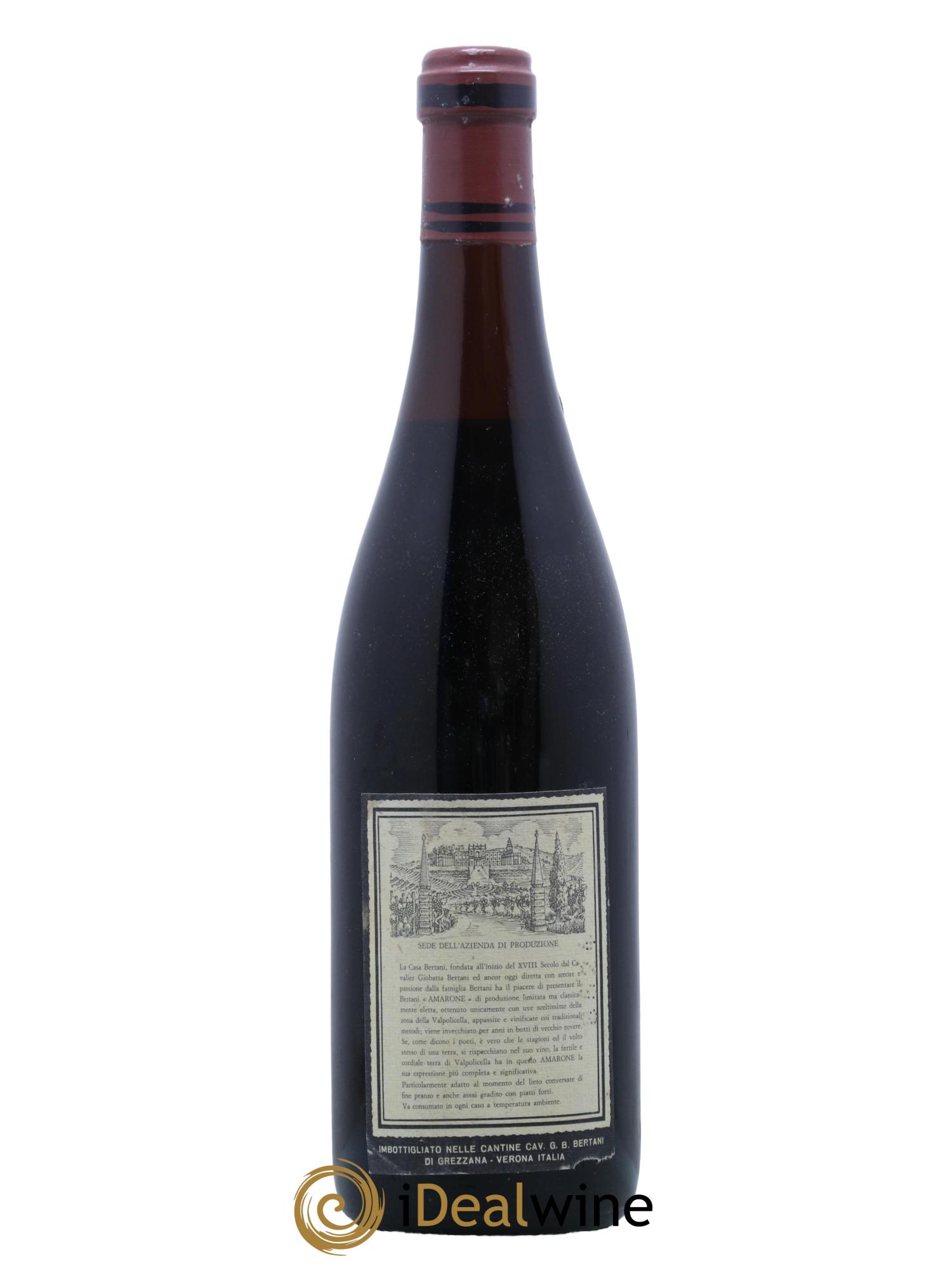 Amarone della Valpolicella Classico DOC Bertani 1964 - Lot de 1 bouteille - 1