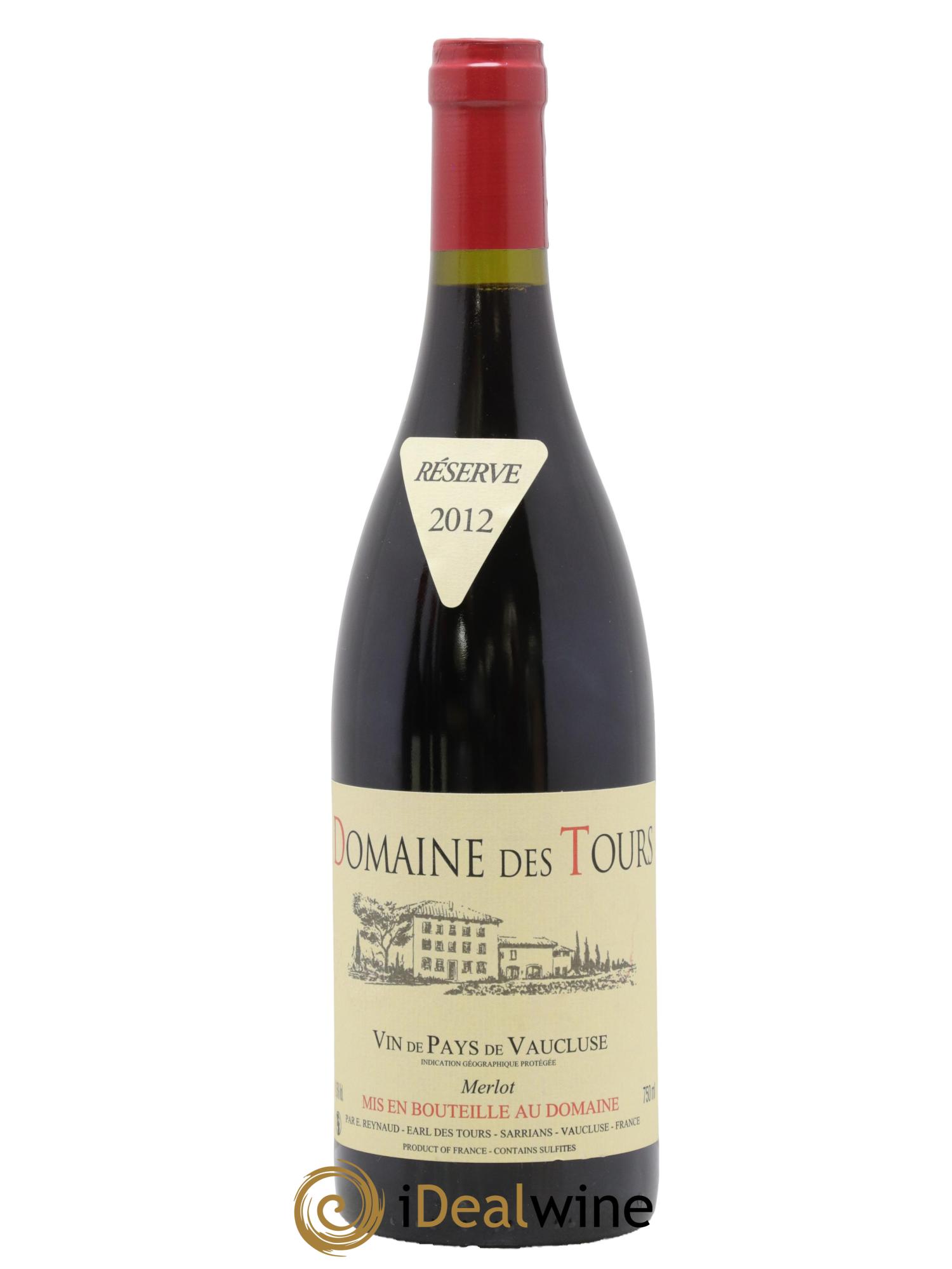 Vaucluse Domaine des Tours Merlot Emmanuel Reynaud 2012 - Posten von 1 Flasche - 0