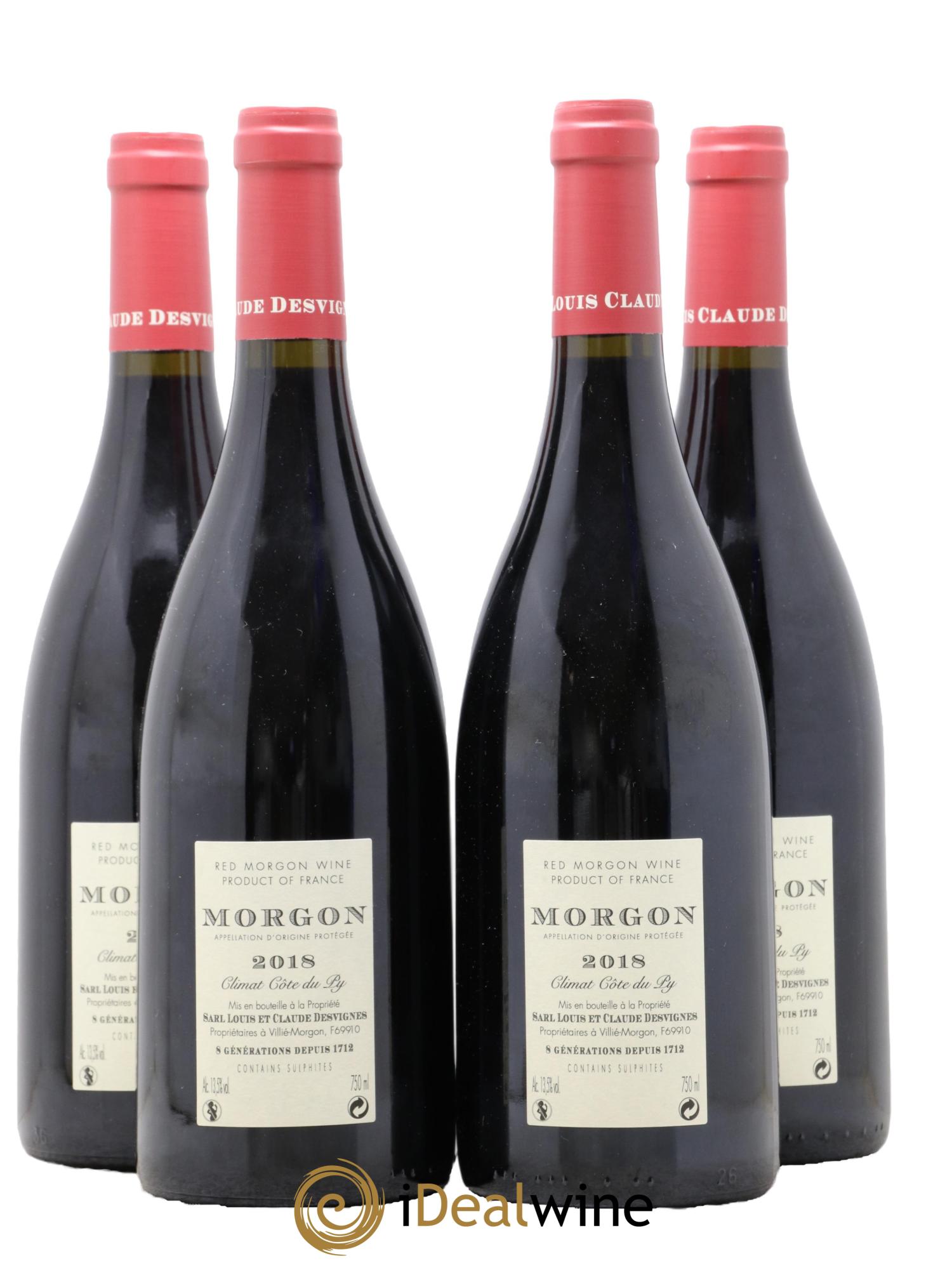 Morgon Côte de Py Javernières Louis-Claude Desvignes 2018 - Lot de 4 bouteilles - 1