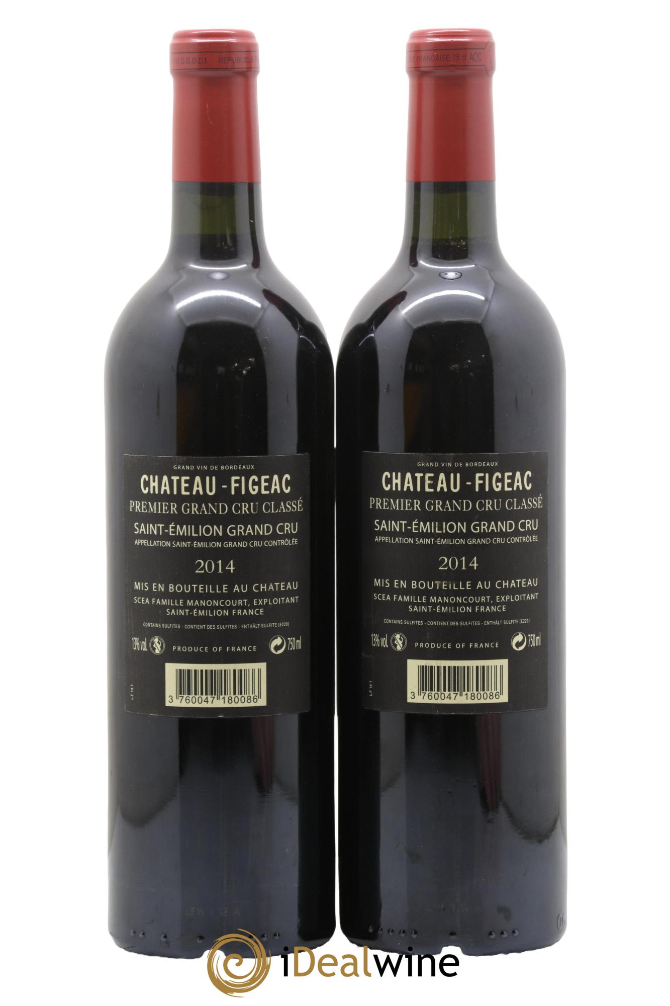 Château Figeac 1er Grand Cru Classé A 2014 - Lot de 2 bouteilles - 1