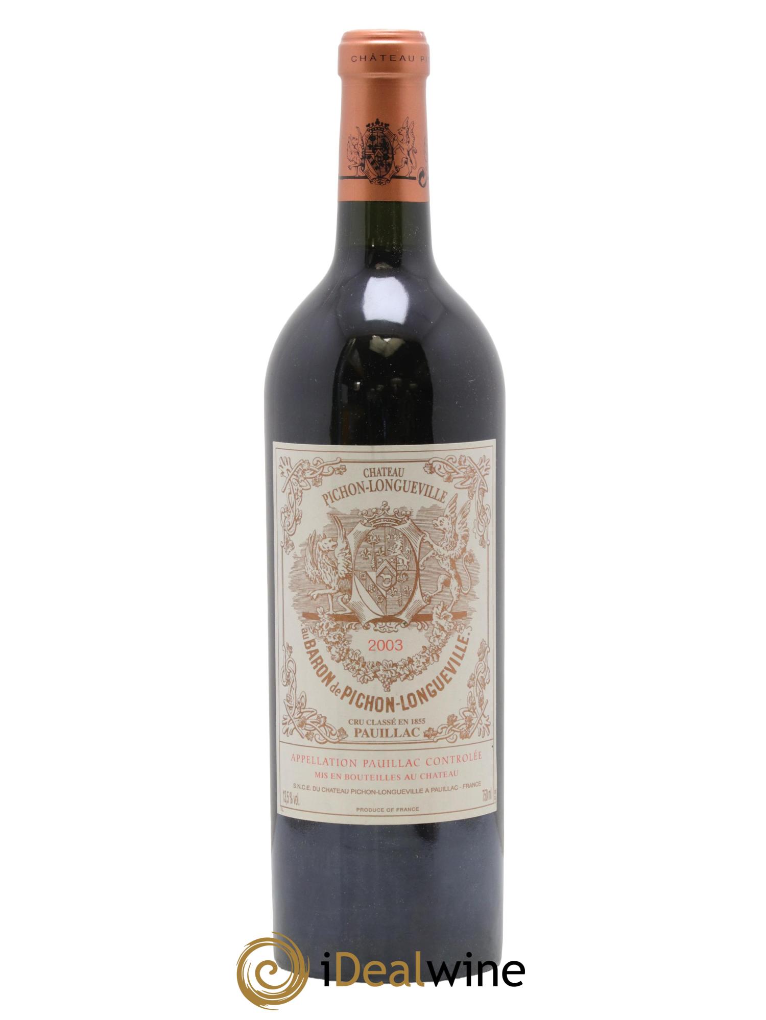 Pichon Longueville Baron 2ème Grand Cru Classé 2003 - Lot de 1 bouteille - 0