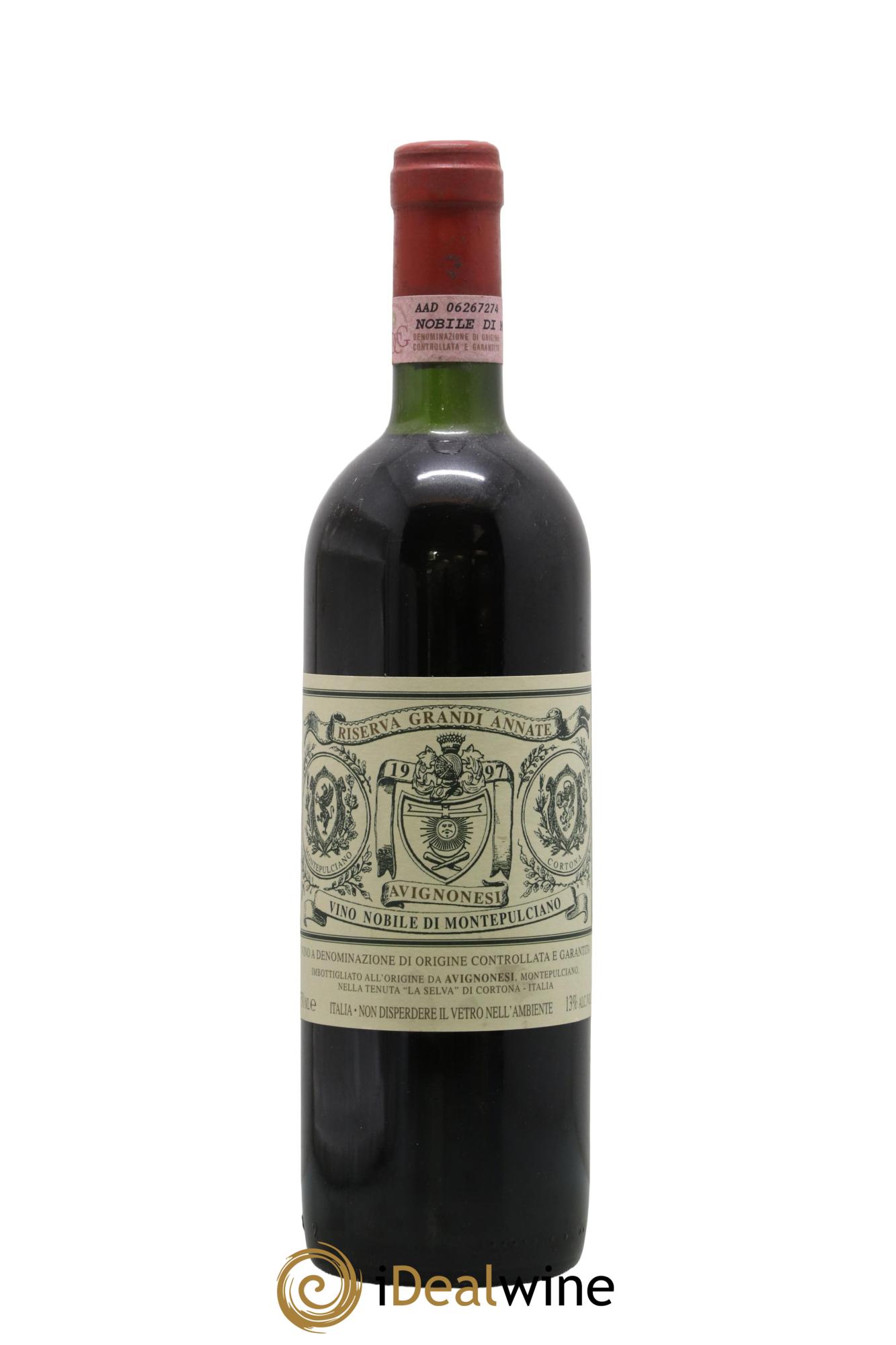 Italie Vino Nobile di Montepulciano Riserva Grandi Annate Avignonesi 1997 - Lot de 1 bouteille - 0