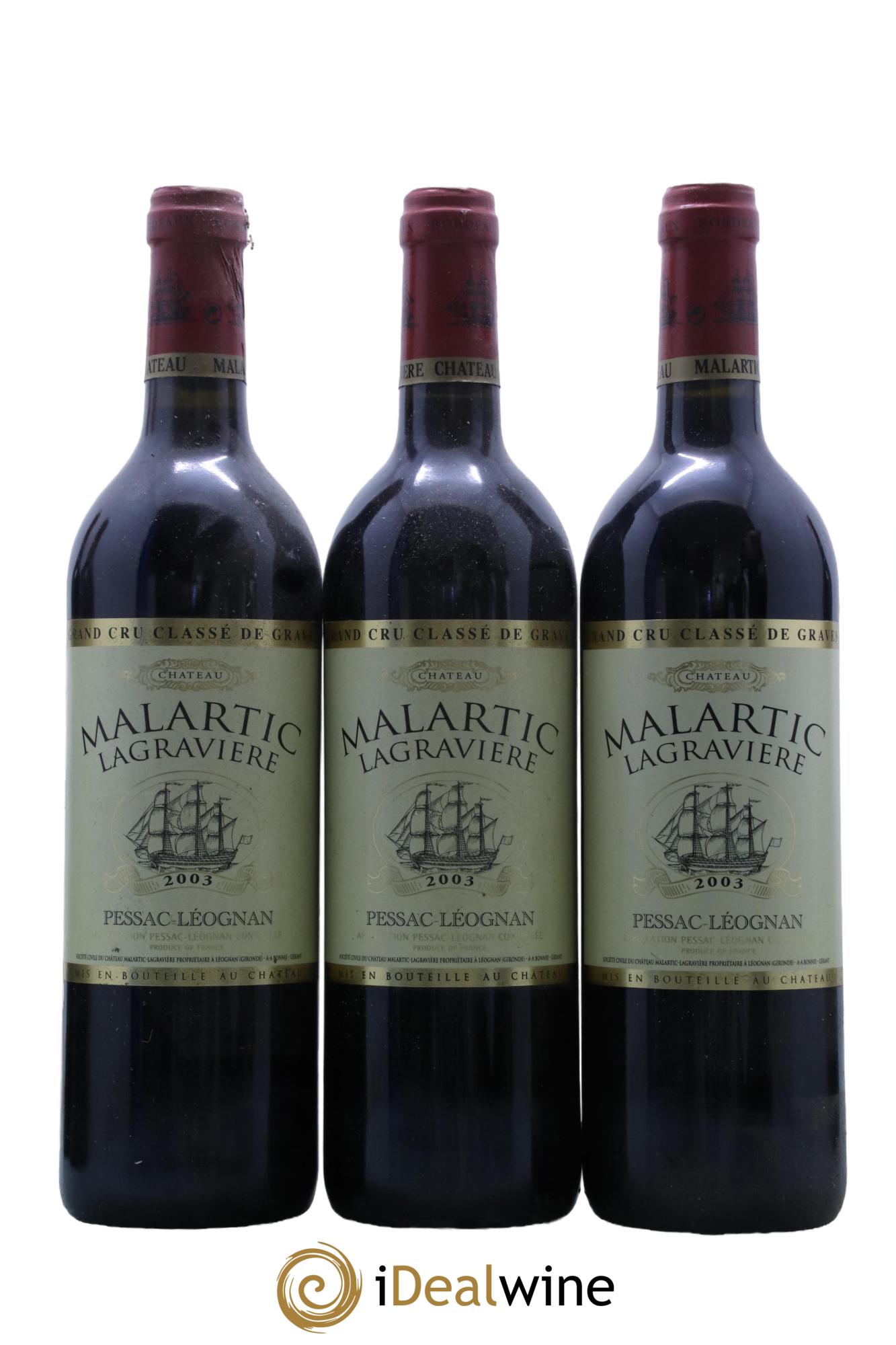 Château Malartic-Lagravière Cru Classé de Graves 2003 - Lot de 12 bouteilles - 3