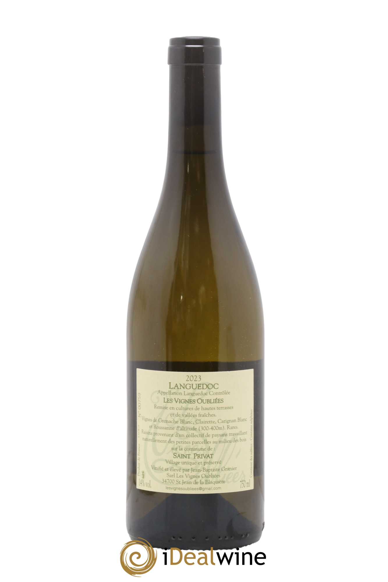 Languedoc Les Vignes Oubliées Jean-Baptiste Granier 2023 - Lot de 1 bouteille - 1